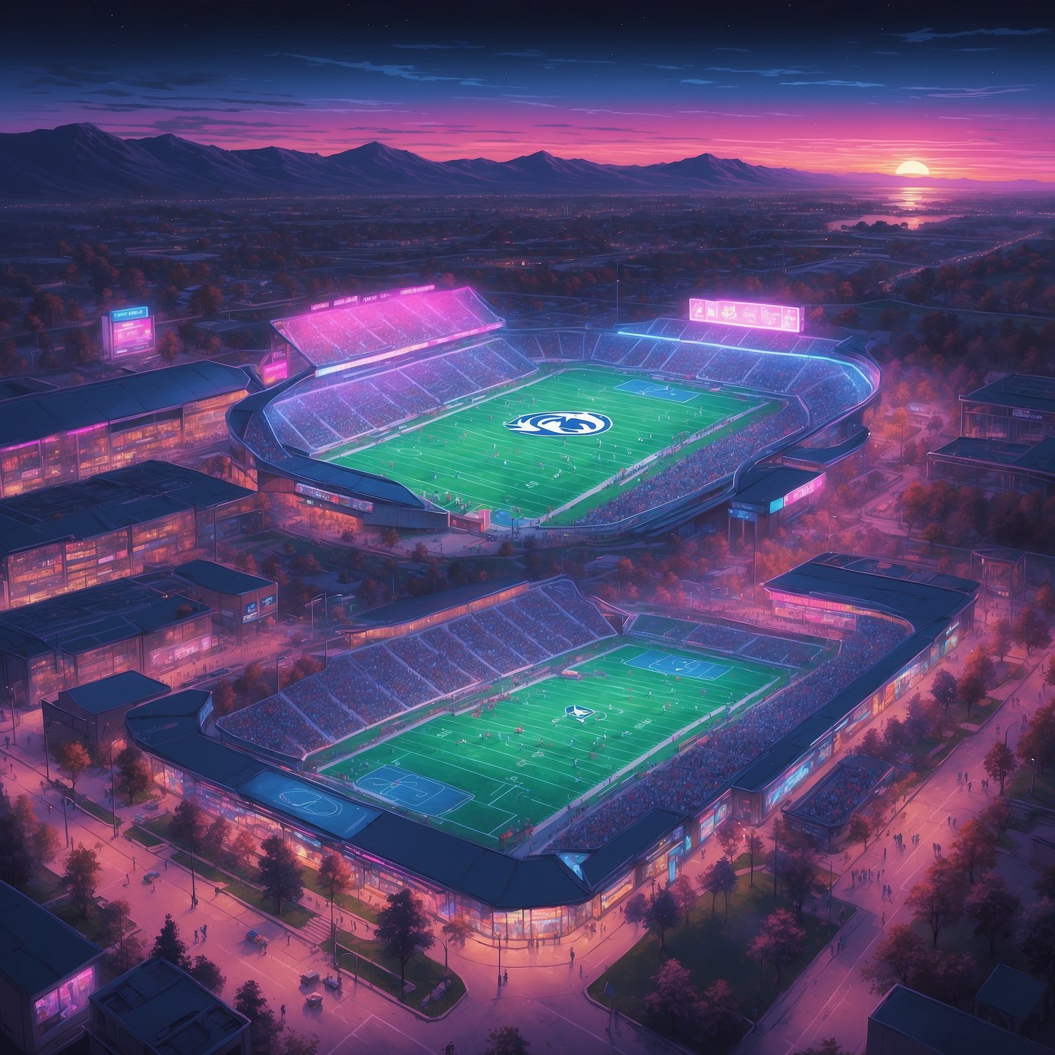 After Overtime Loss to Oregon, Penn State Coach Promises to Introduce Groundbreaking Play Called “Points” - painting of Penn State Nittany Lions football venue