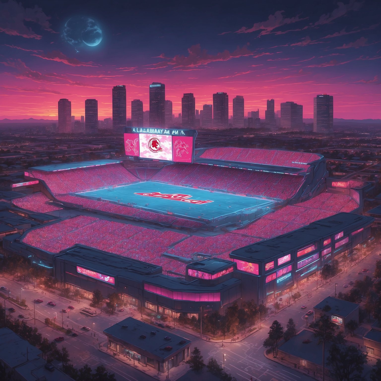 Alabama Football Announces Bold New Tactic: Hold Onto the Damn Ball - painting of Alabama Crimson Tide football venue