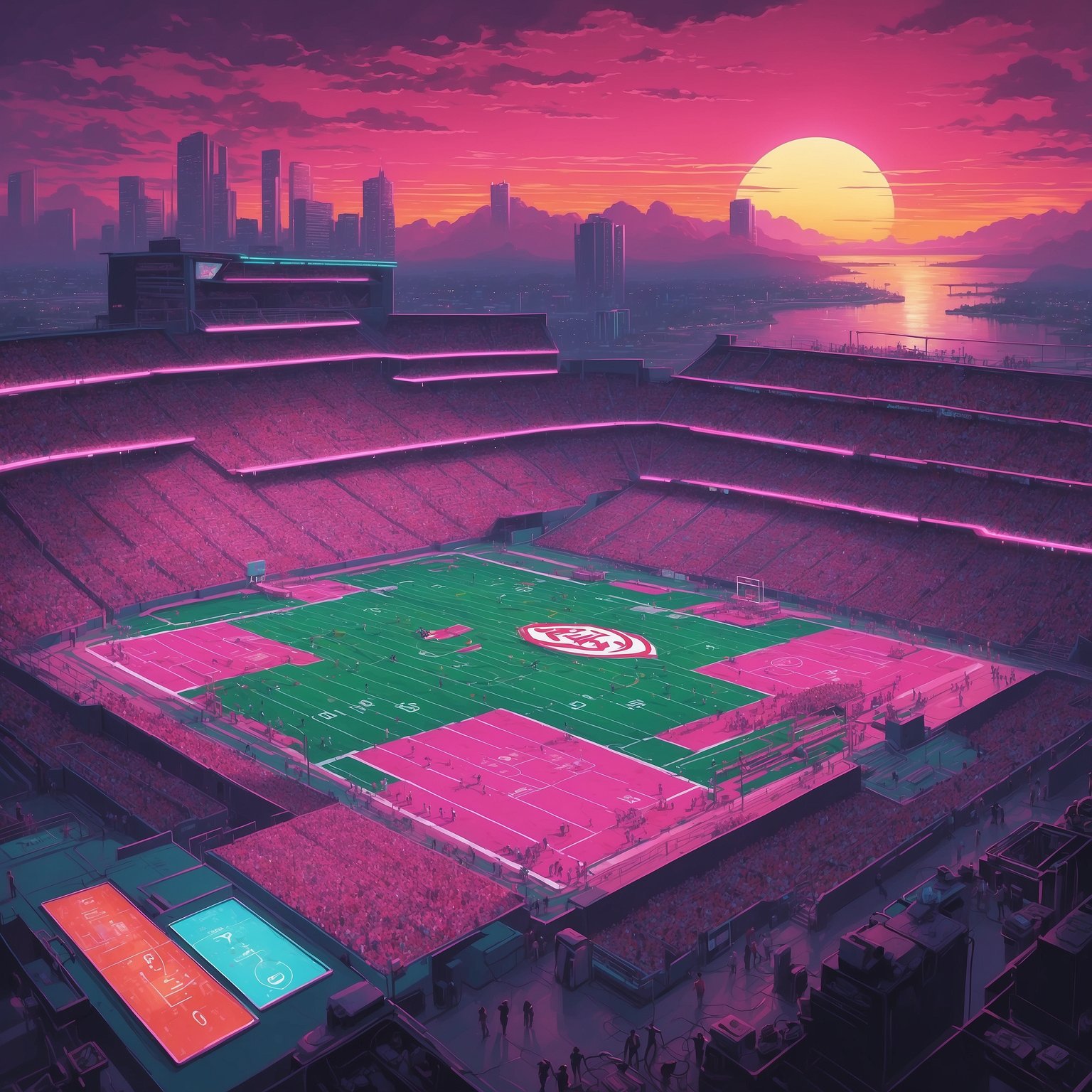 Alabama Football Resorts to Magic 8-Ball for “Injury Updates” Before Taking On Georgia - painting of Alabama Crimson Tide football venue