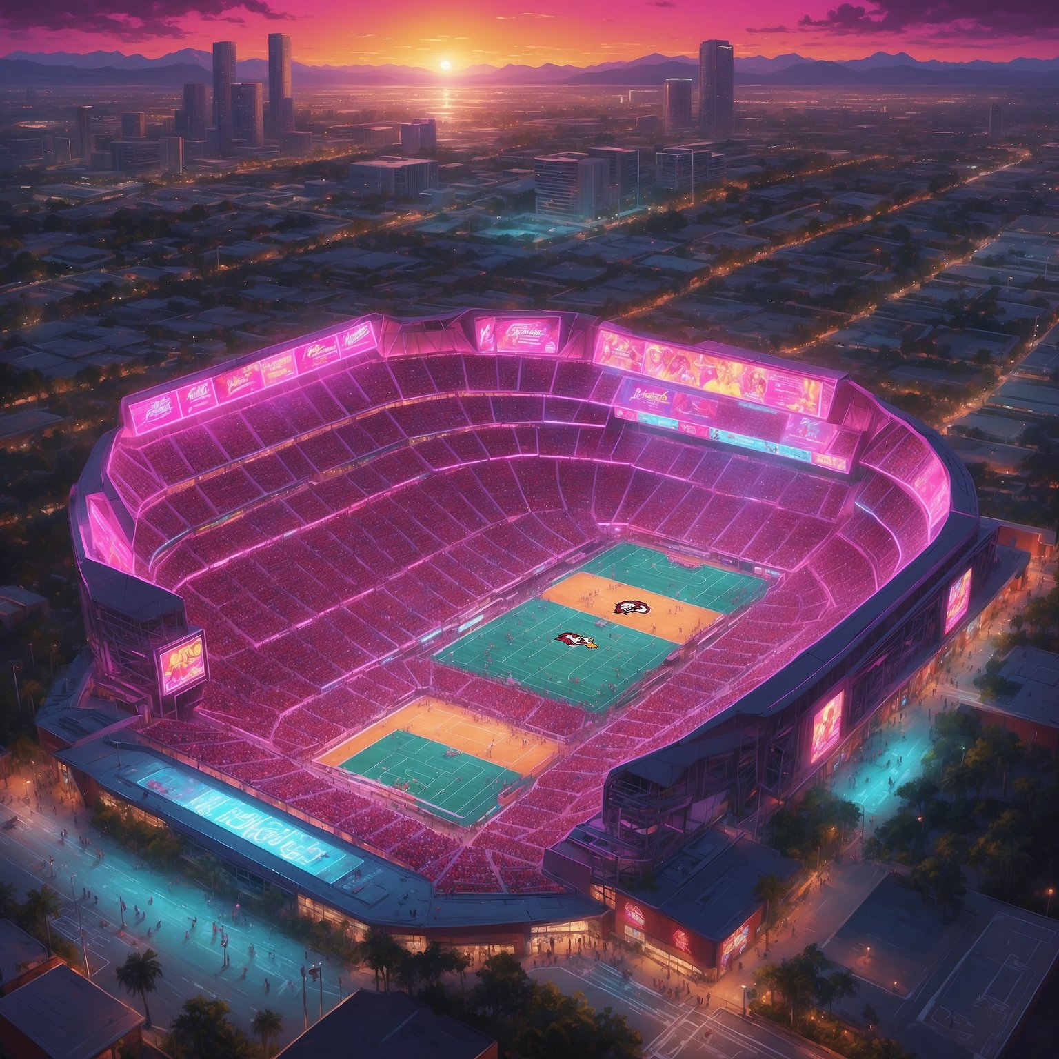 Big Ten School Panics, Resorts to Desperate Tactics to Steal FSU Legacy Commit - painting of Florida State Seminoles football venue