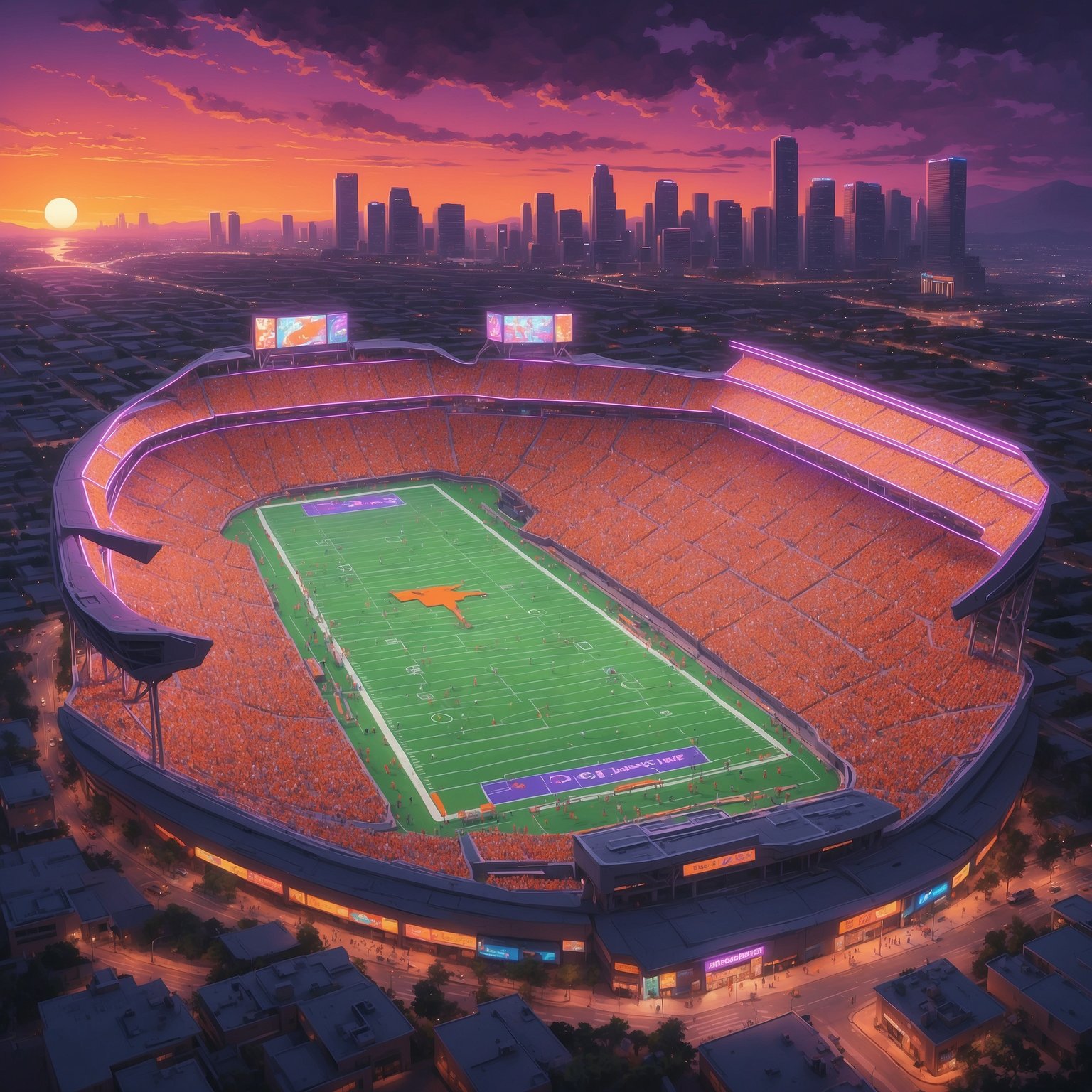 Breaking: Texas Longhorns Officially Certified as SEC’s Favorite Cosmic Coin Flip - painting of Texas Longhorns football venue