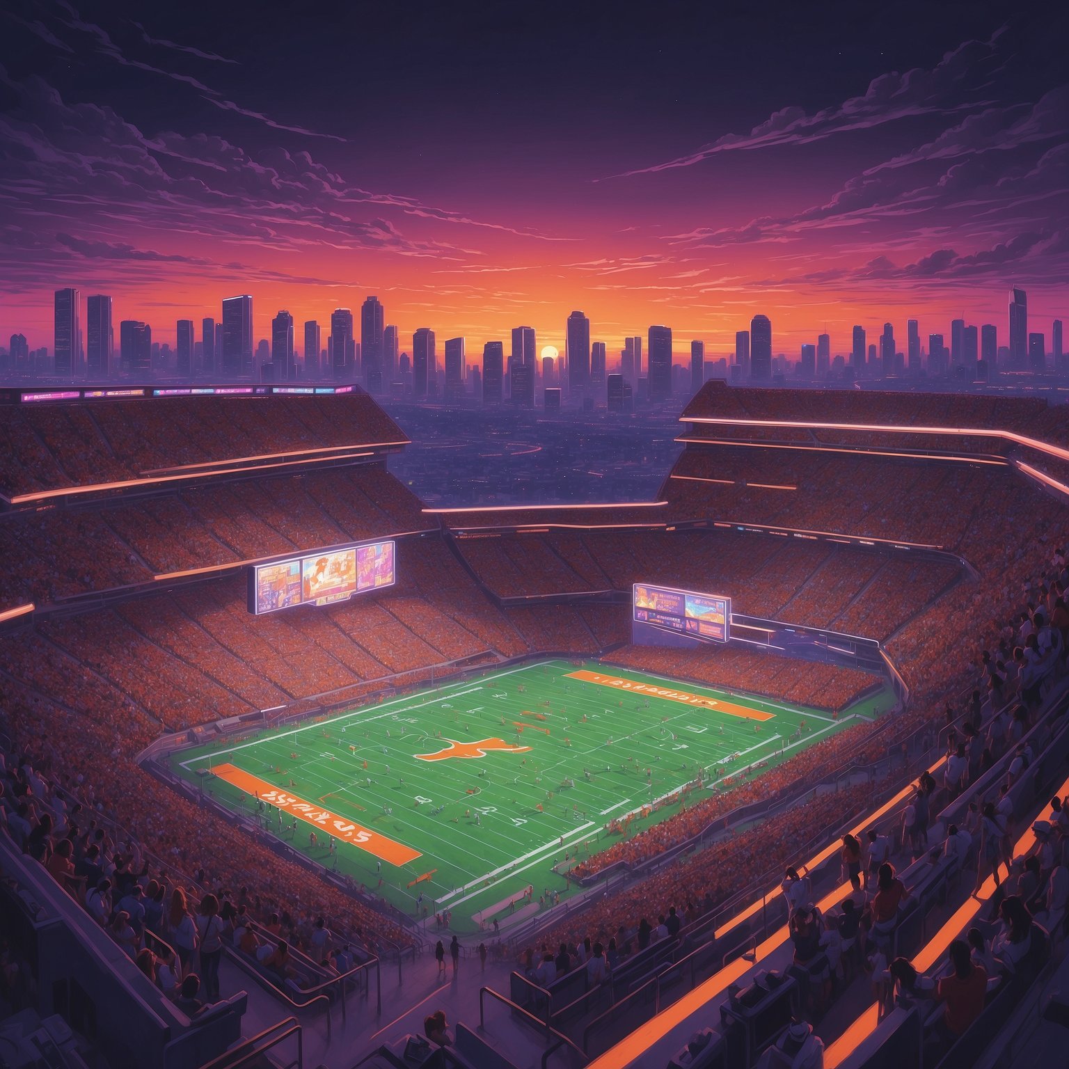 Breaking: Texas Longhorns Surprise Fans by Remembering They Still Have Games After Week-5 Siesta - painting of Texas Longhorns football venue