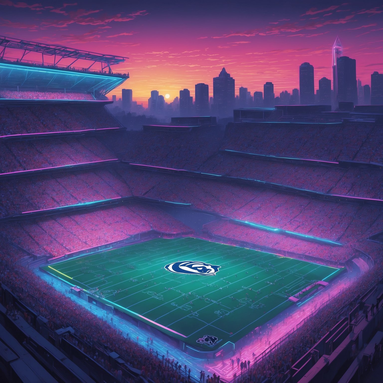 Coach Franklin Finally Admits He Understands Fans’ Pain (Eight Whole Times) - painting of Penn State Nittany Lions football venue