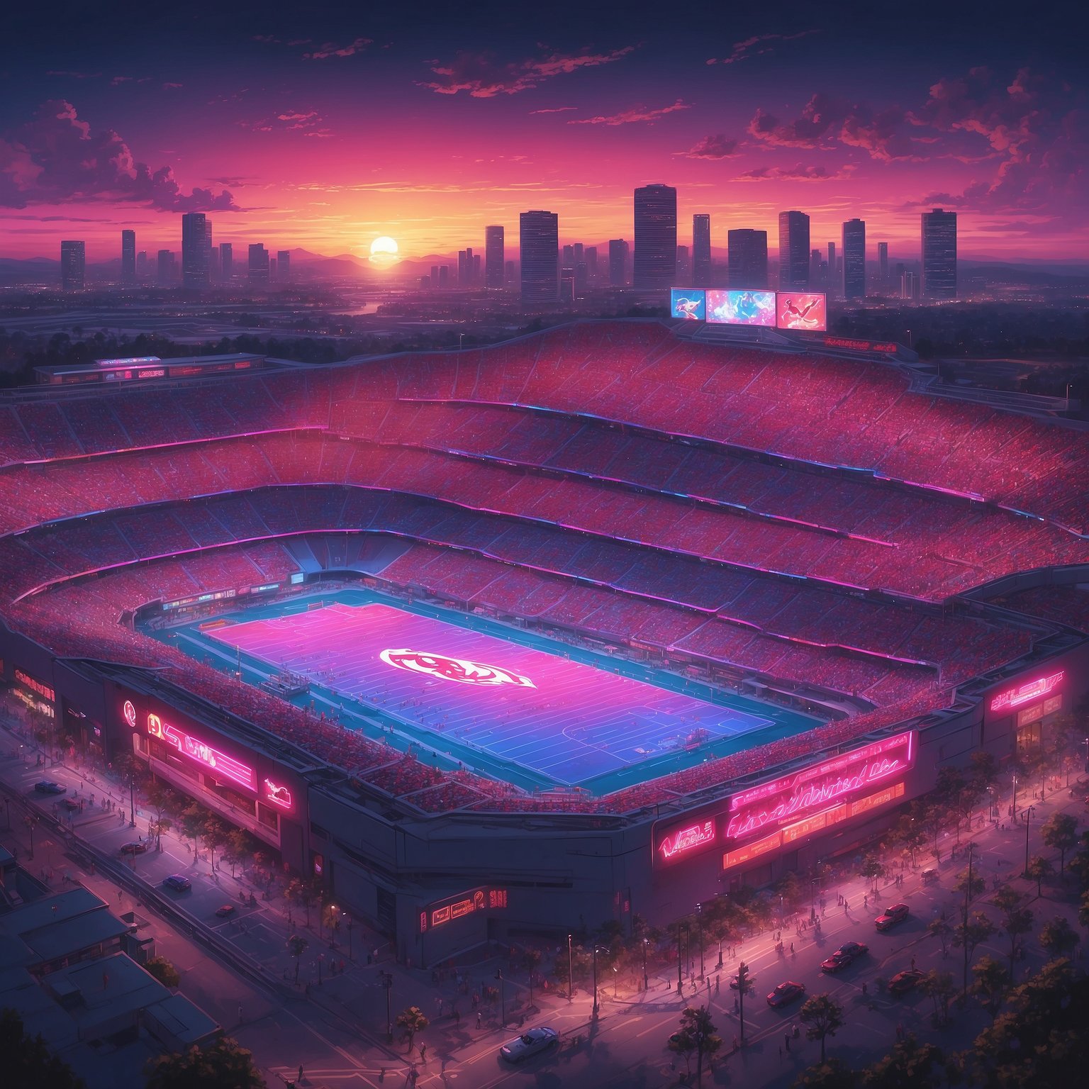 Crimson Tide Amazed to Find a Poll Ranking After Ruining Georgia’s Day - painting of Alabama Crimson Tide football venue