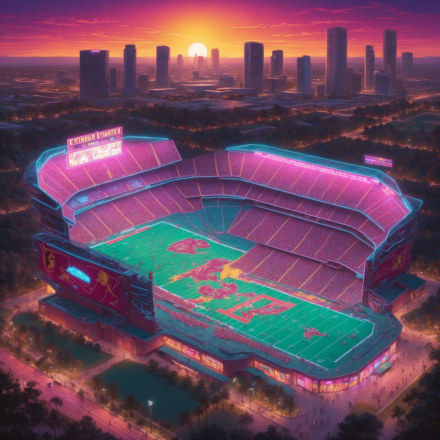 Five-Star Recruit Declares Florida State ‘Contender’ After Scoring Free Chick-fil-A On Visit - painting of Florida State Seminoles football venue