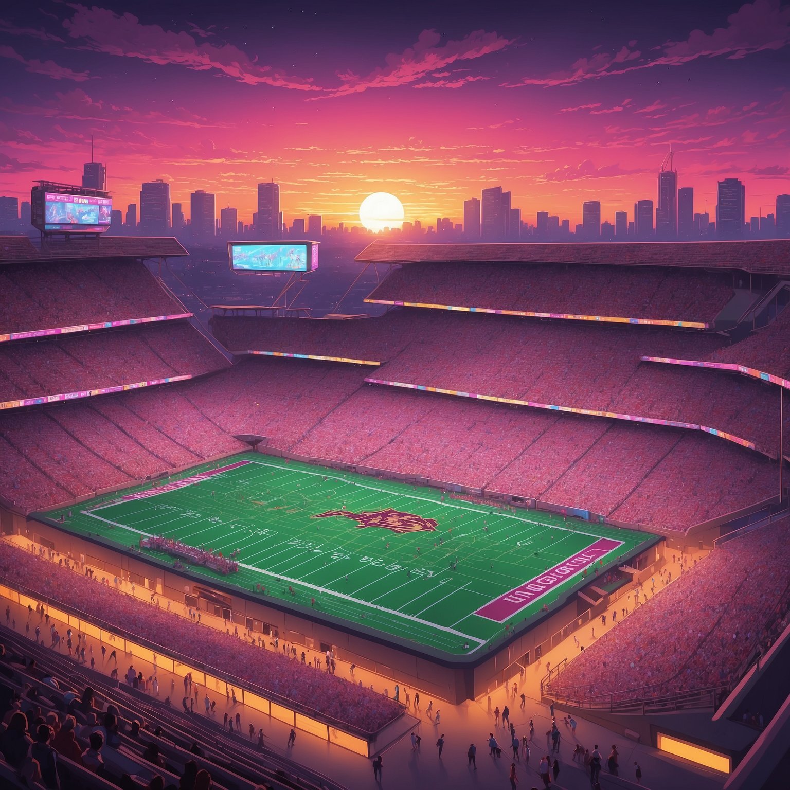 Florida Native Cornerback Swears He’ll Haunt Seminoles for Ignoring His High School Highlight Reel - painting of Florida State Seminoles football venue