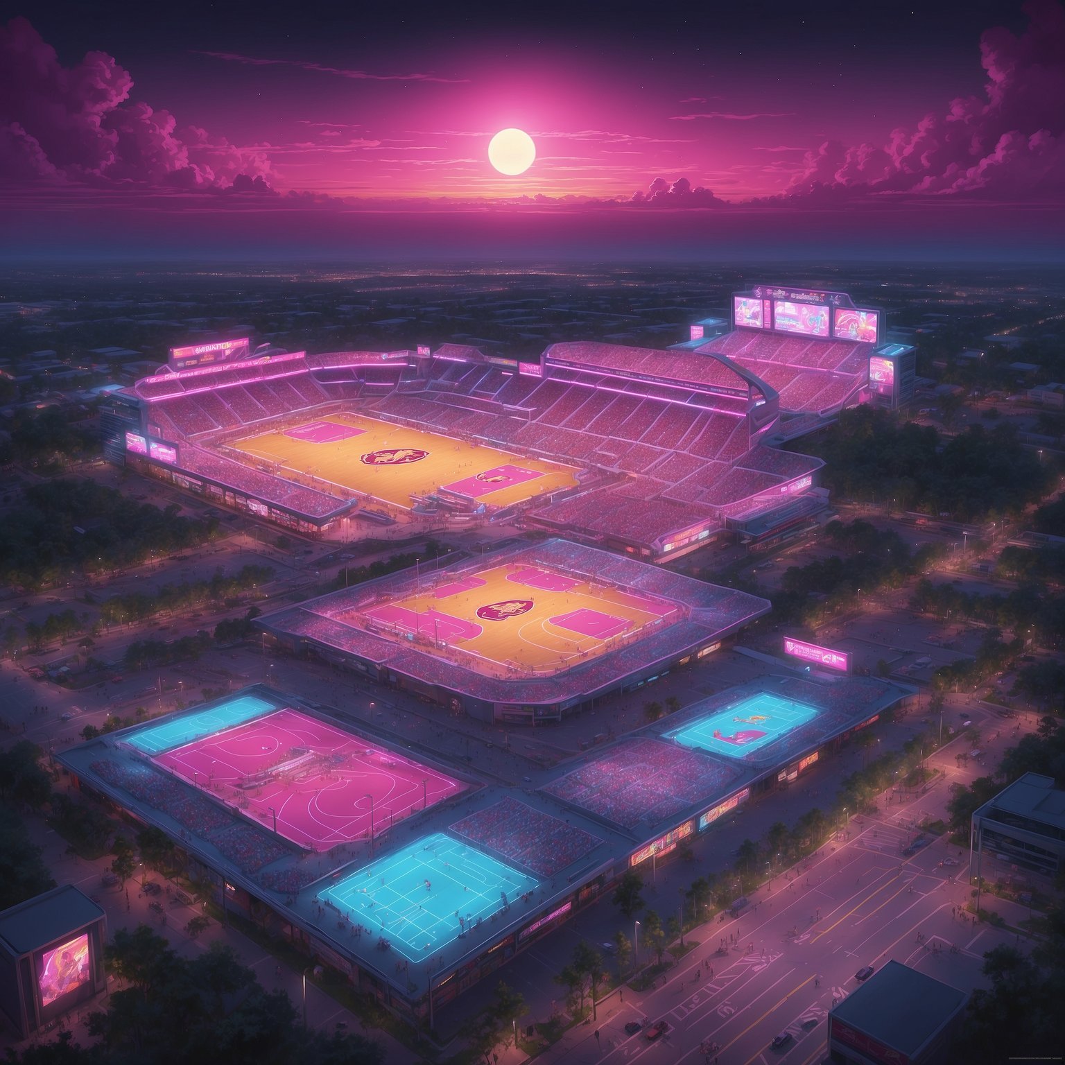 Florida State Football Officially Hands Fate of Weeknight Road Game Over to Three Unsuspecting Players - painting of Florida State Seminoles venue