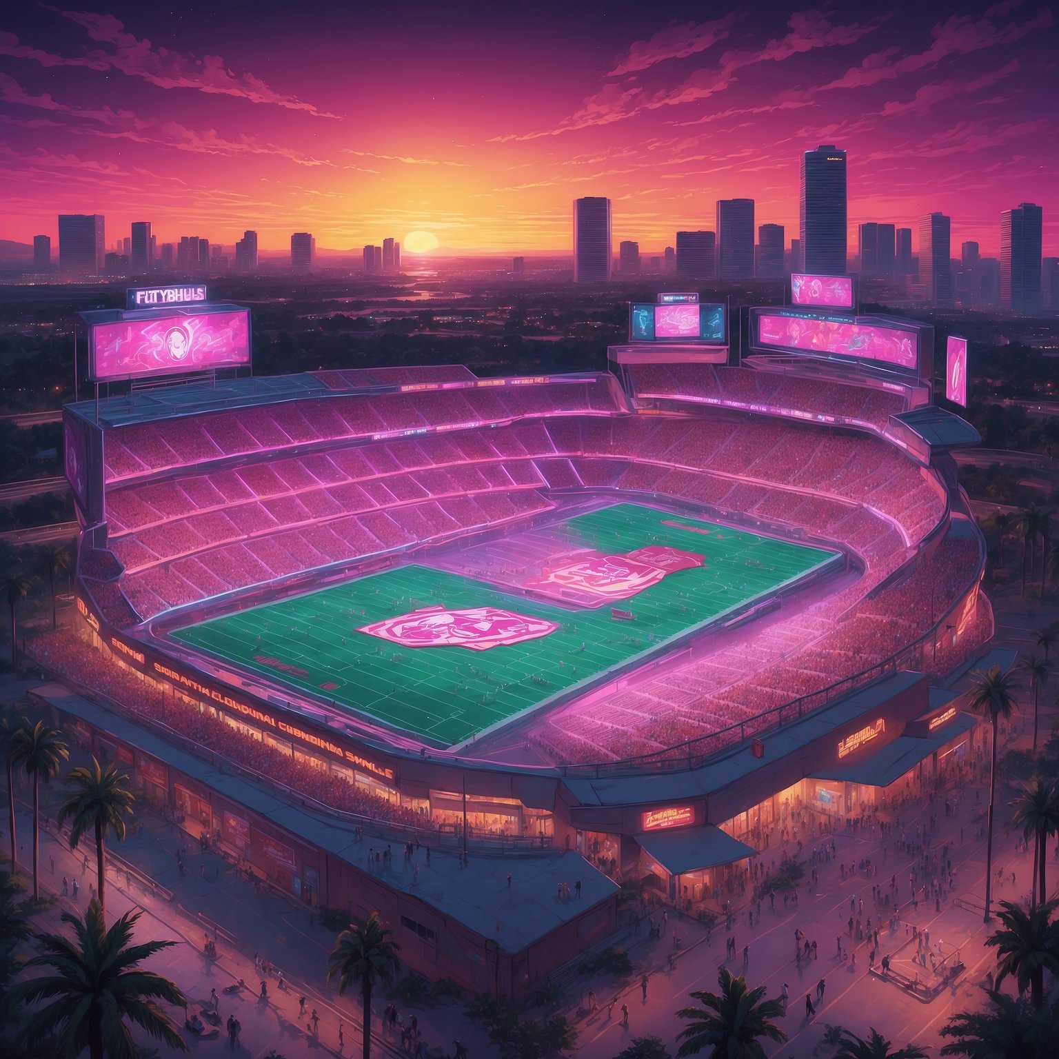 Florida State Recruits Judah Daniels as Latest Sacrifice to the All-Powerful ‘Tribe26’ Deity - painting of Florida State Seminoles football venue