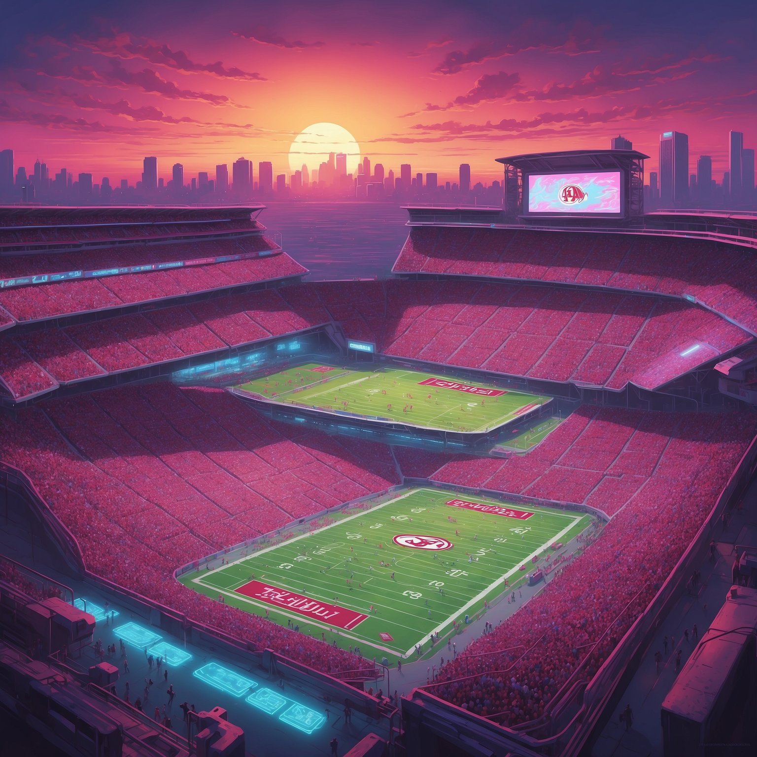 Football Nostradamus Brooks Austin Decodes Alabama-Georgia Hedges, Announces Weekend Prophecies - painting of Alabama Crimson Tide football venue
