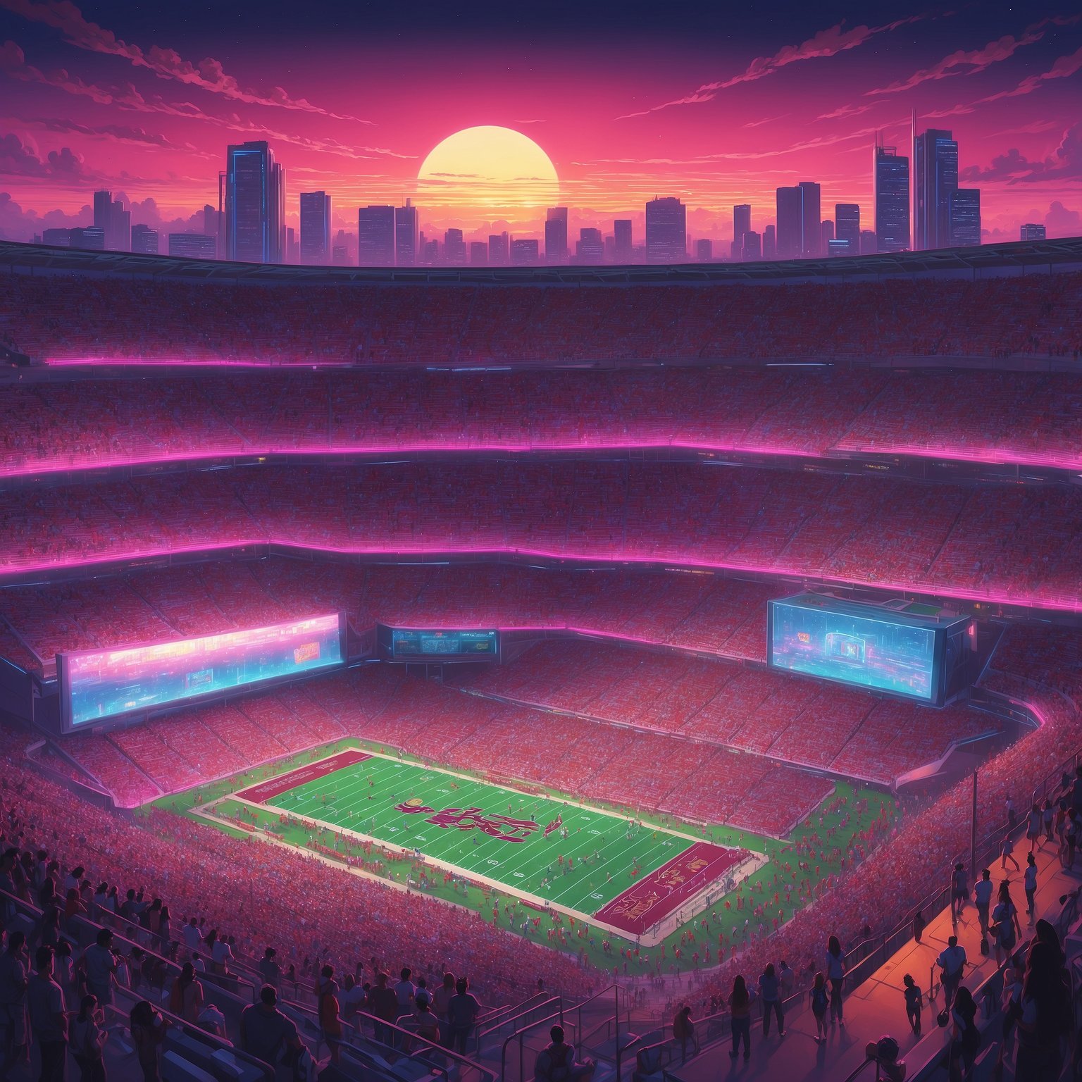 FSU Defense Files Noise Complaint Ahead of Virginia’s Explosions-in-Pads Offense - painting of Florida State Seminoles football venue