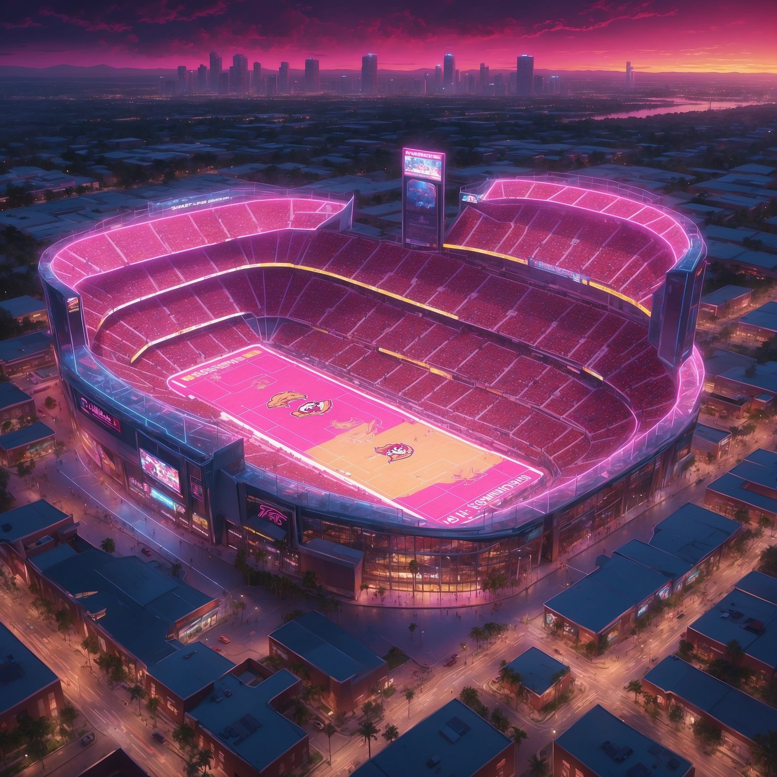 FSU Fans Forced to Google Name of Surprise True Freshman Actually Making Plays - painting of Florida State Seminoles football venue