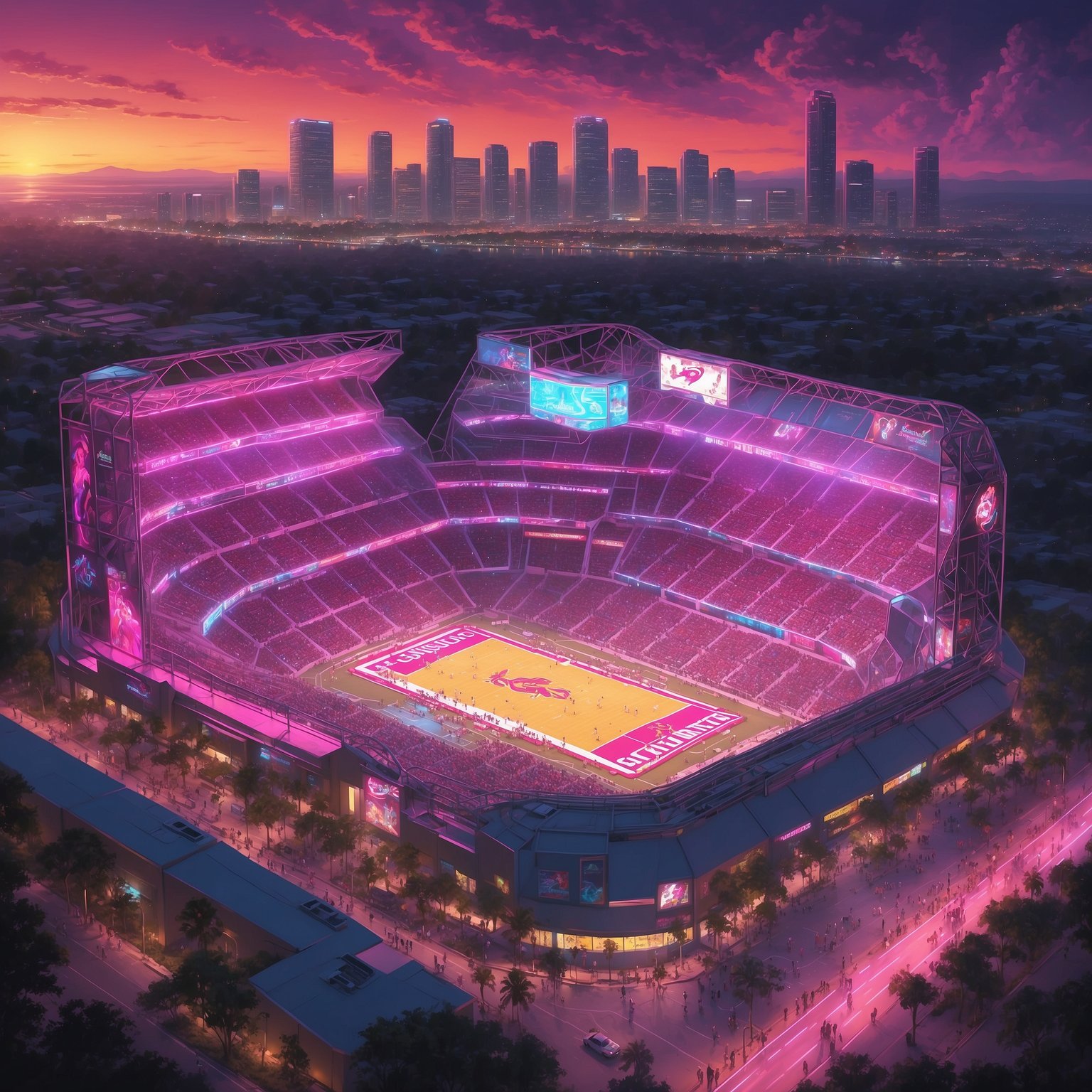 FSU Releases 20 Feel-Good Notes To Remember That Losing 46-38 To Virginia Was Actually A Win - painting of Florida State Seminoles football venue