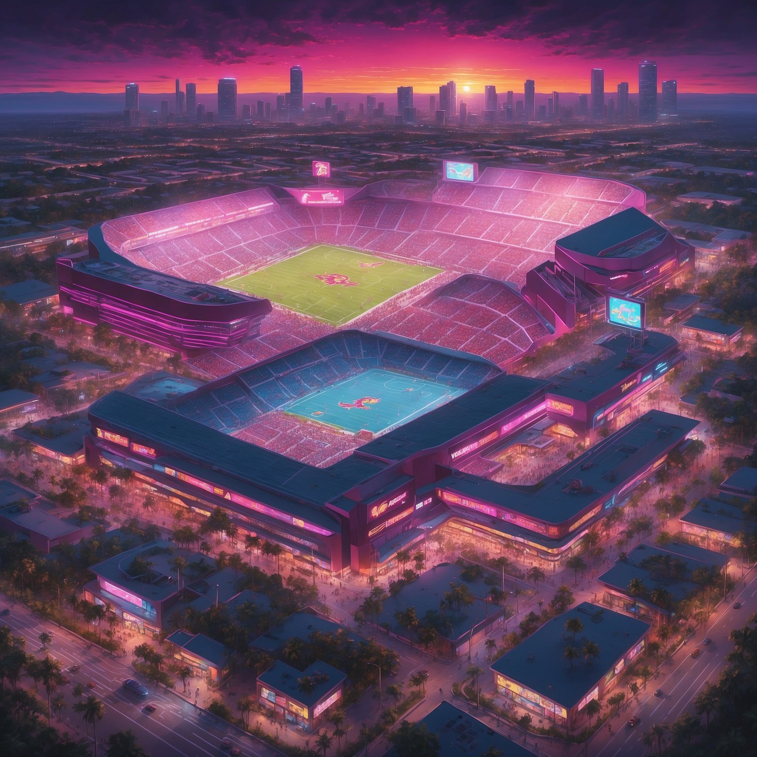 FSU Summons Quarterback Target Back to Campus in Hail Mary Move to Distract From Miami Meltdown - painting of Florida State Seminoles football venue