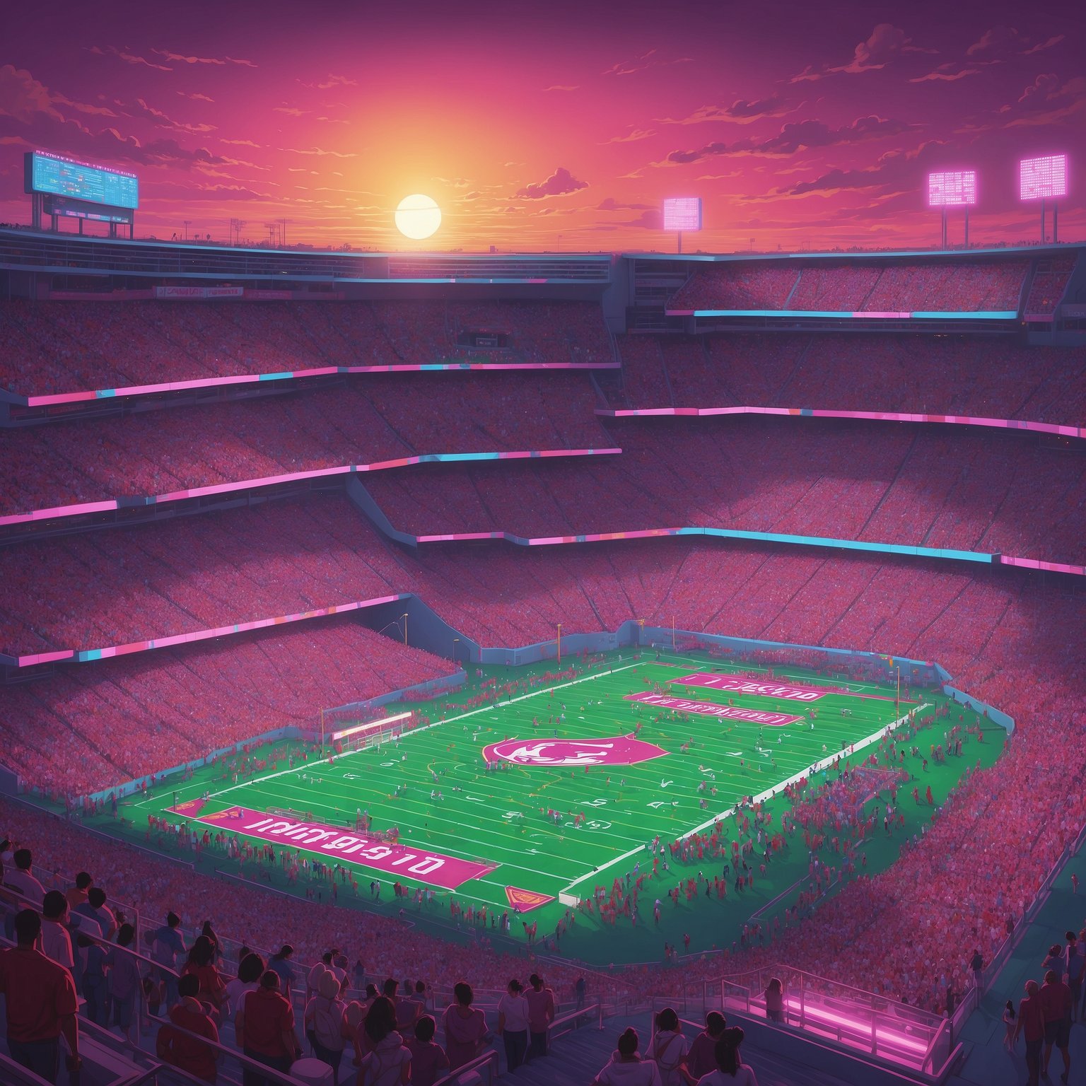 FSU’s Duce Robinson Vows to Deliver Dramatic Monologues Mid-Game to Intimidate Miami Hurricanes - painting of Florida State Seminoles football venue