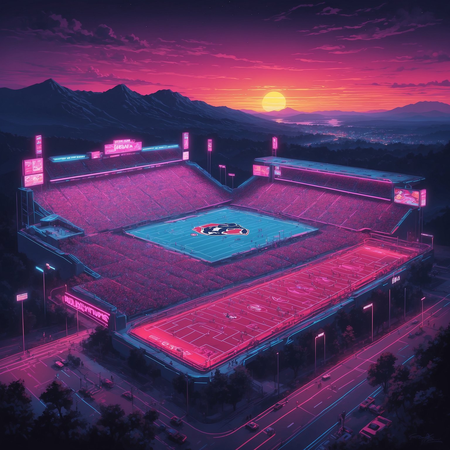 Georgia Bulldogs Announce Plans to Nap Through Game as Kentucky Grooms Mothball Squad for “Surprise” Appearance - painting of Georgia Bulldogs football venue