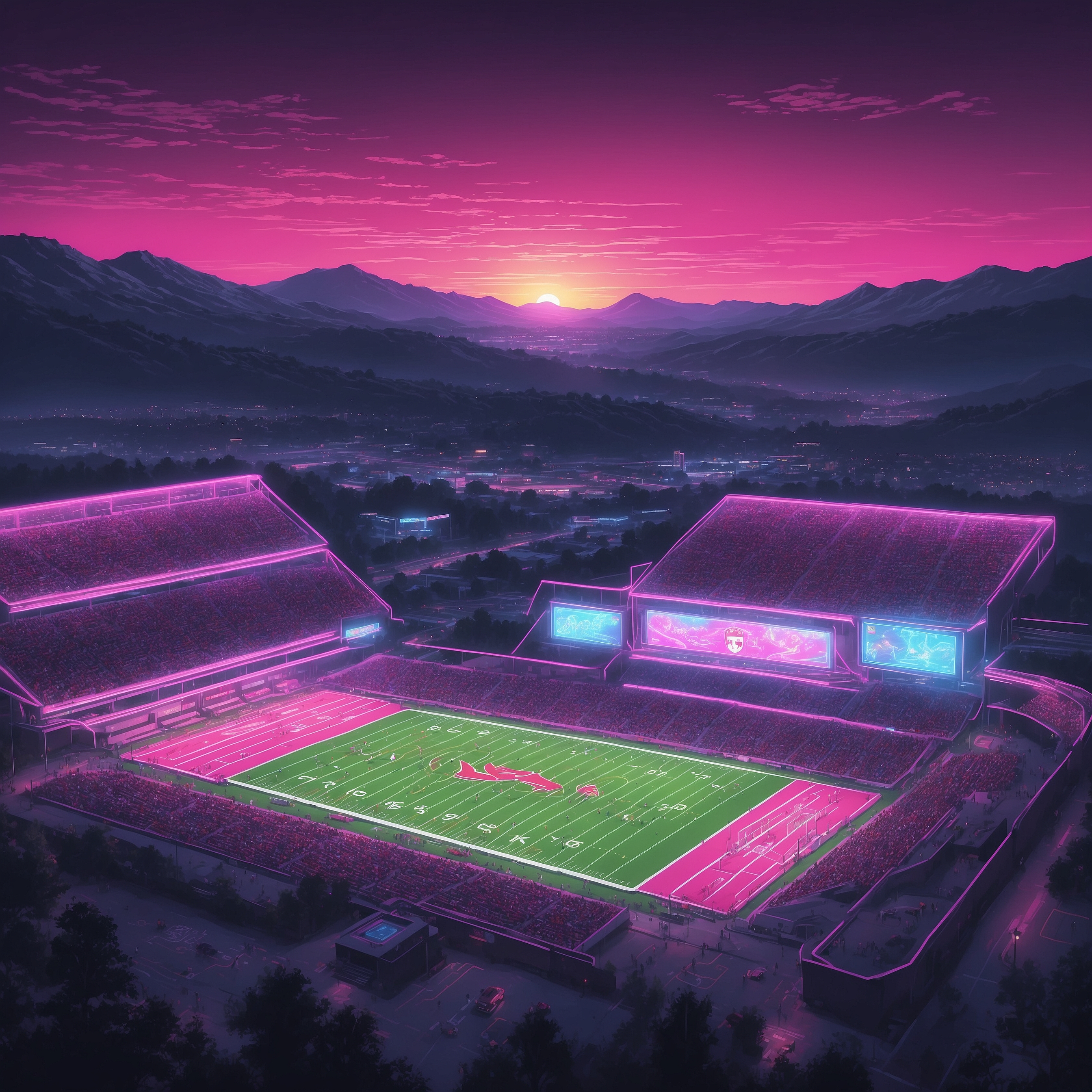 Georgia Bulldogs Confidently Schedule Alabama for Another Humiliating Loss, Citing Historical Weather Patterns and Good Vibes - painting of Georgia Bulldogs football venue