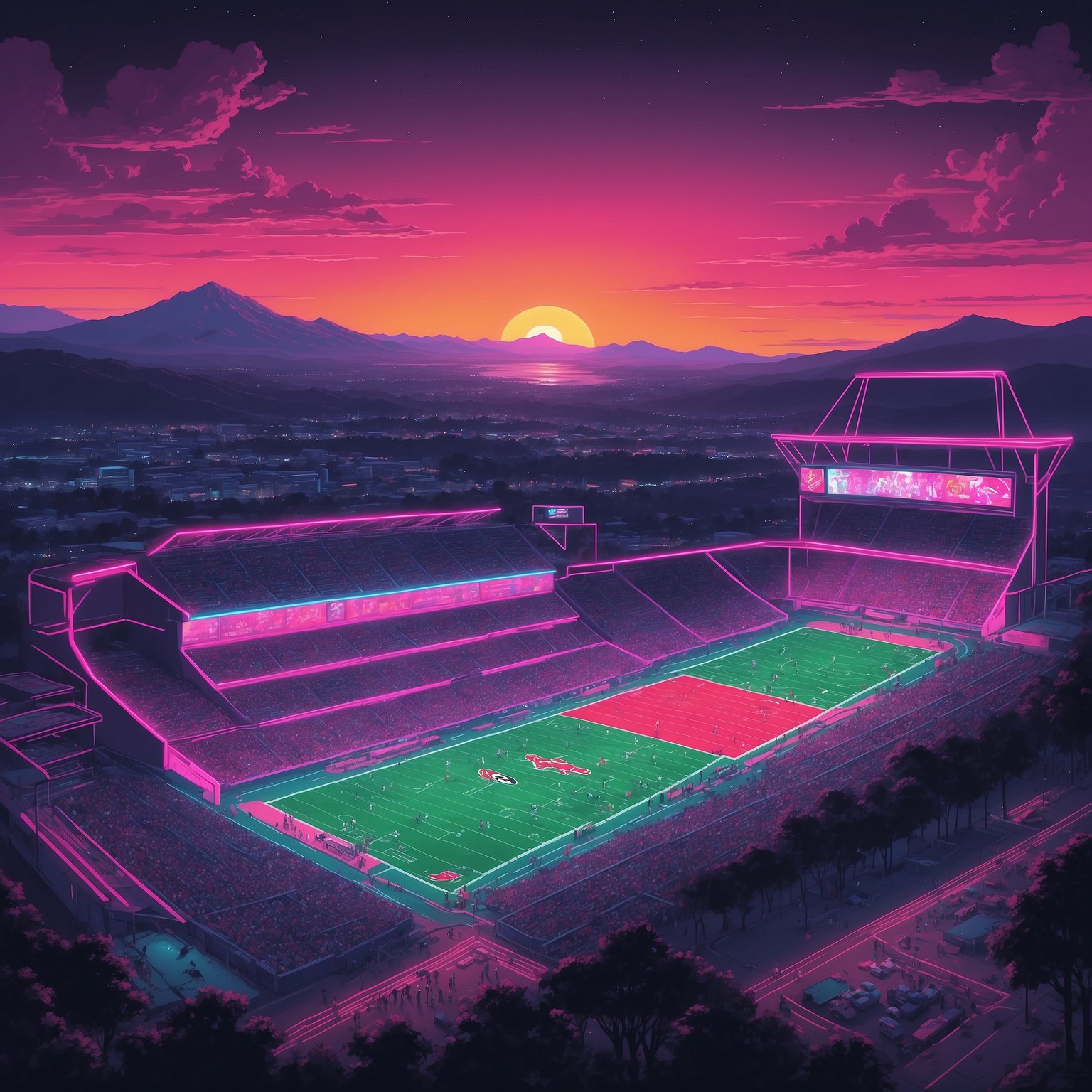 Georgia Bulldogs Host Annual “How to Lose to Alabama” Seminar, Tickets Sell Out Instantly - painting of Georgia Bulldogs football venue