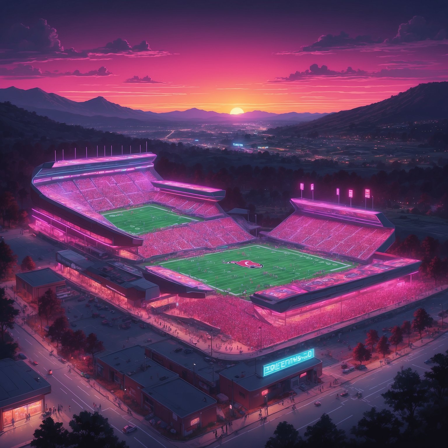 Georgia Bulldogs Schedule Mandatory Confidence Pep Talks to Counter Alabama’s Historical Dominance - painting of Georgia Bulldogs football venue