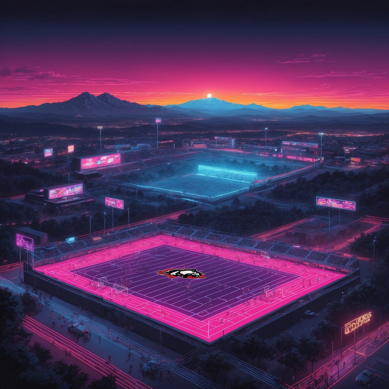 Georgia Bulldogs Secure Verbal Pledge From Toddler-Sized Future NFL Behemoth - painting of Georgia Bulldogs football venue