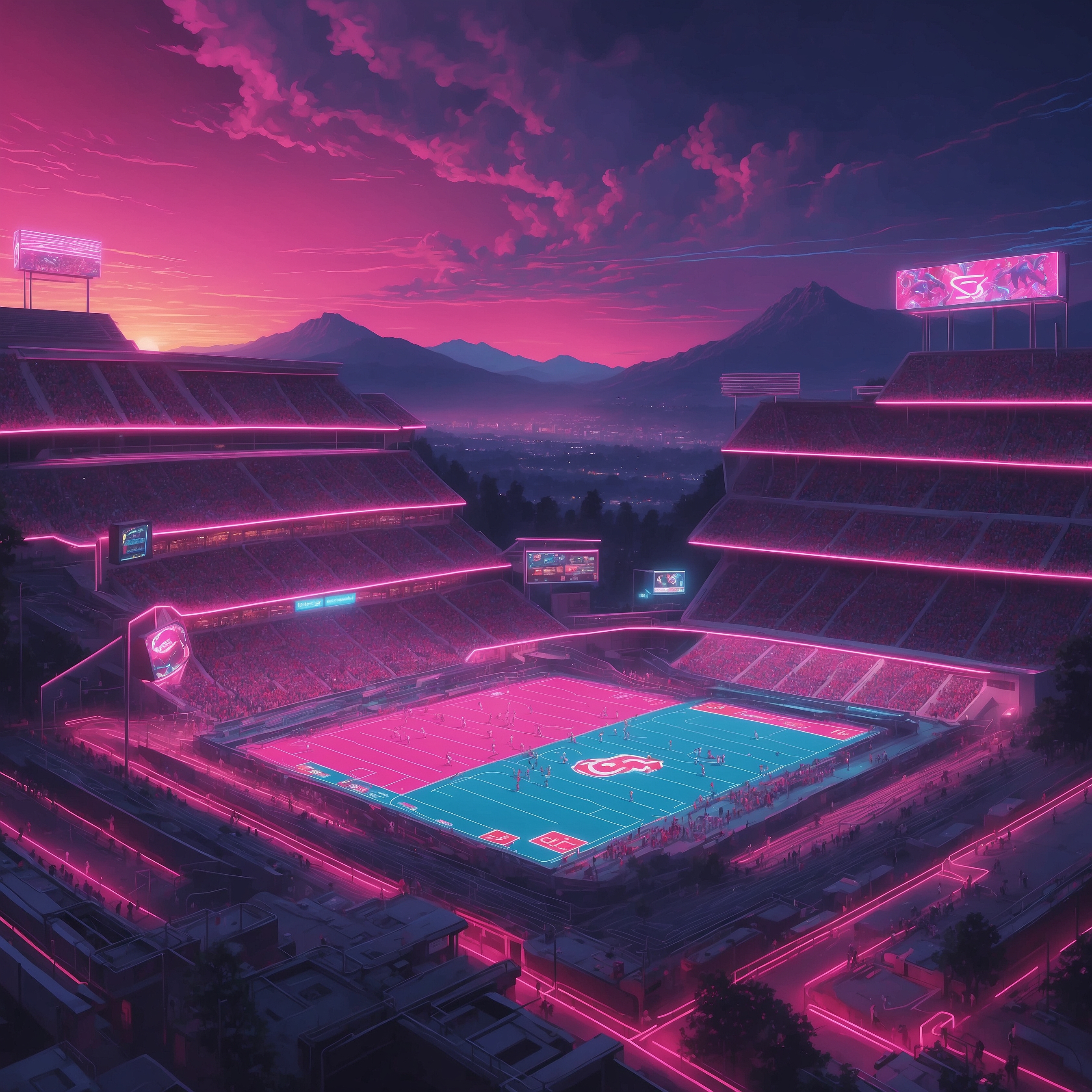 Georgia Football Unleashes Synchronized Eye Rolling for Fans During Alabama Matchup - painting of Georgia Bulldogs football venue