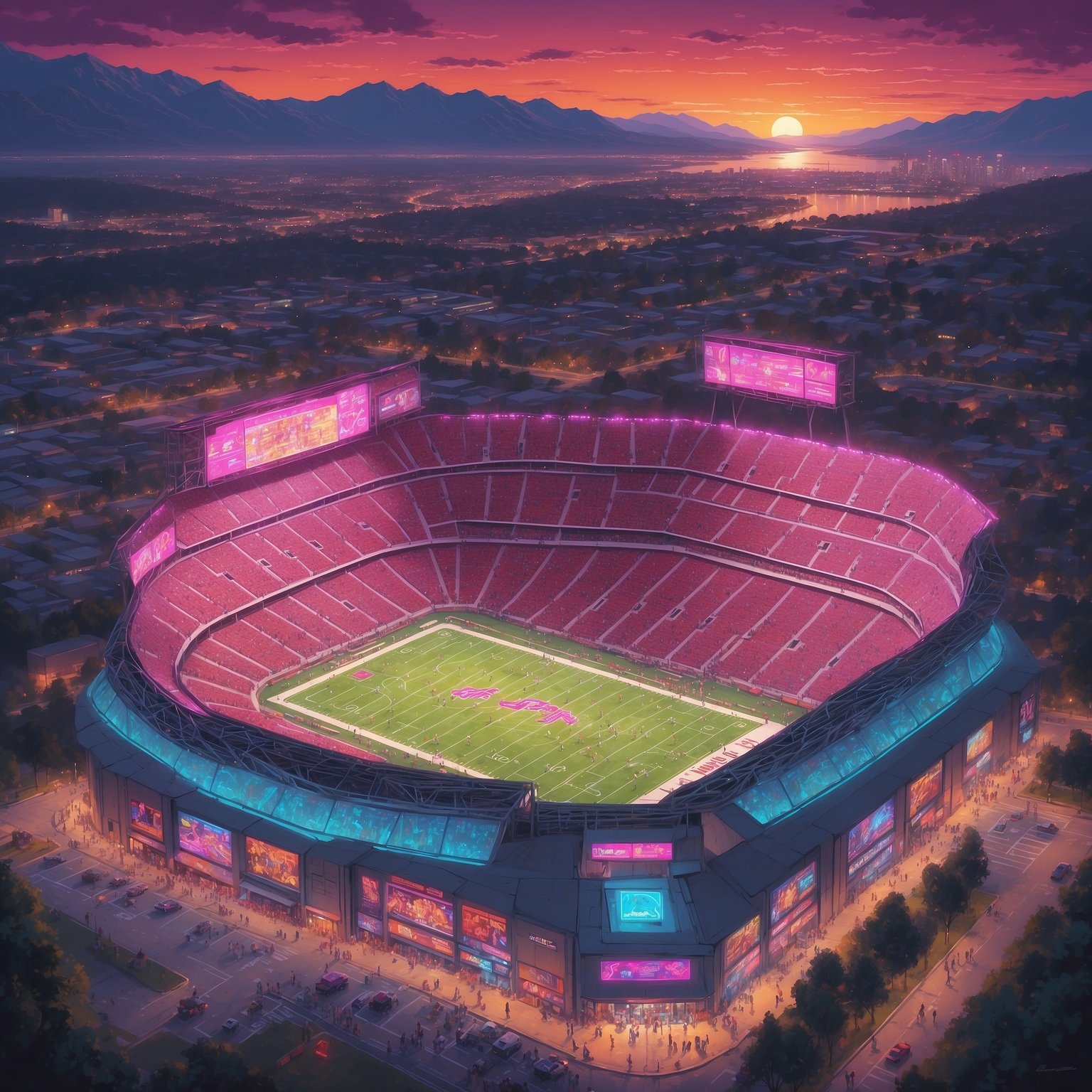 Groundbreaking Midweek Revelation: Virginia Tech’s Defensive Maestro Finally Explains Wednesday Practice - painting of Virginia Tech Hokies football venue