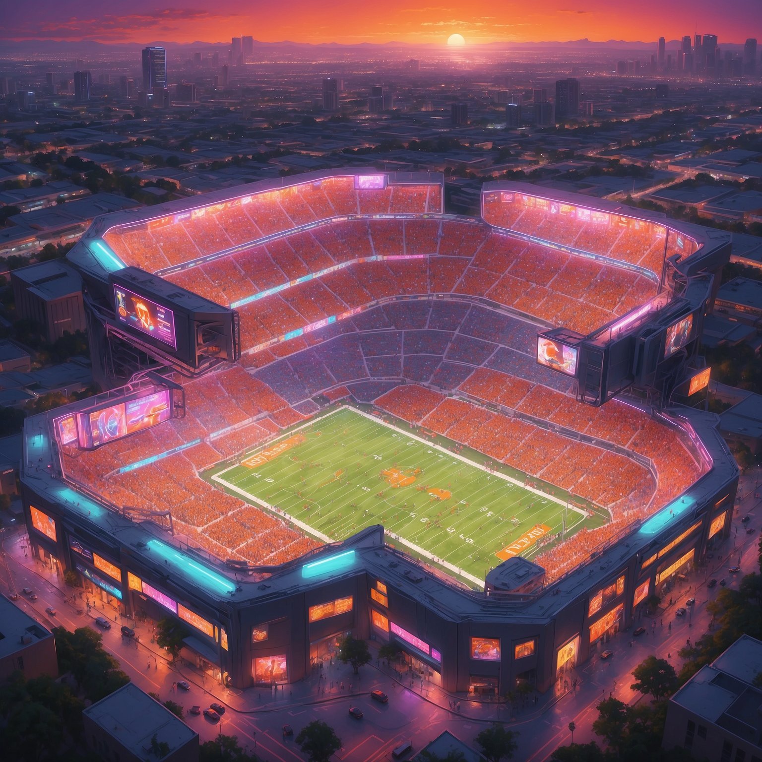 Houston Coaches Bewildered as Five-Star Commit Uses ‘Teleportation’ to Shatter Receiving Records - painting of Texas Longhorns football venue