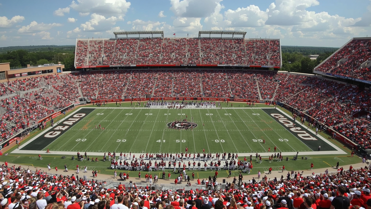How the SEC’s Bold Nine-Game Overhaul Could Forge the Next Georgia Bulldogs Dynasty - painting of Georgia Bulldogs football venue