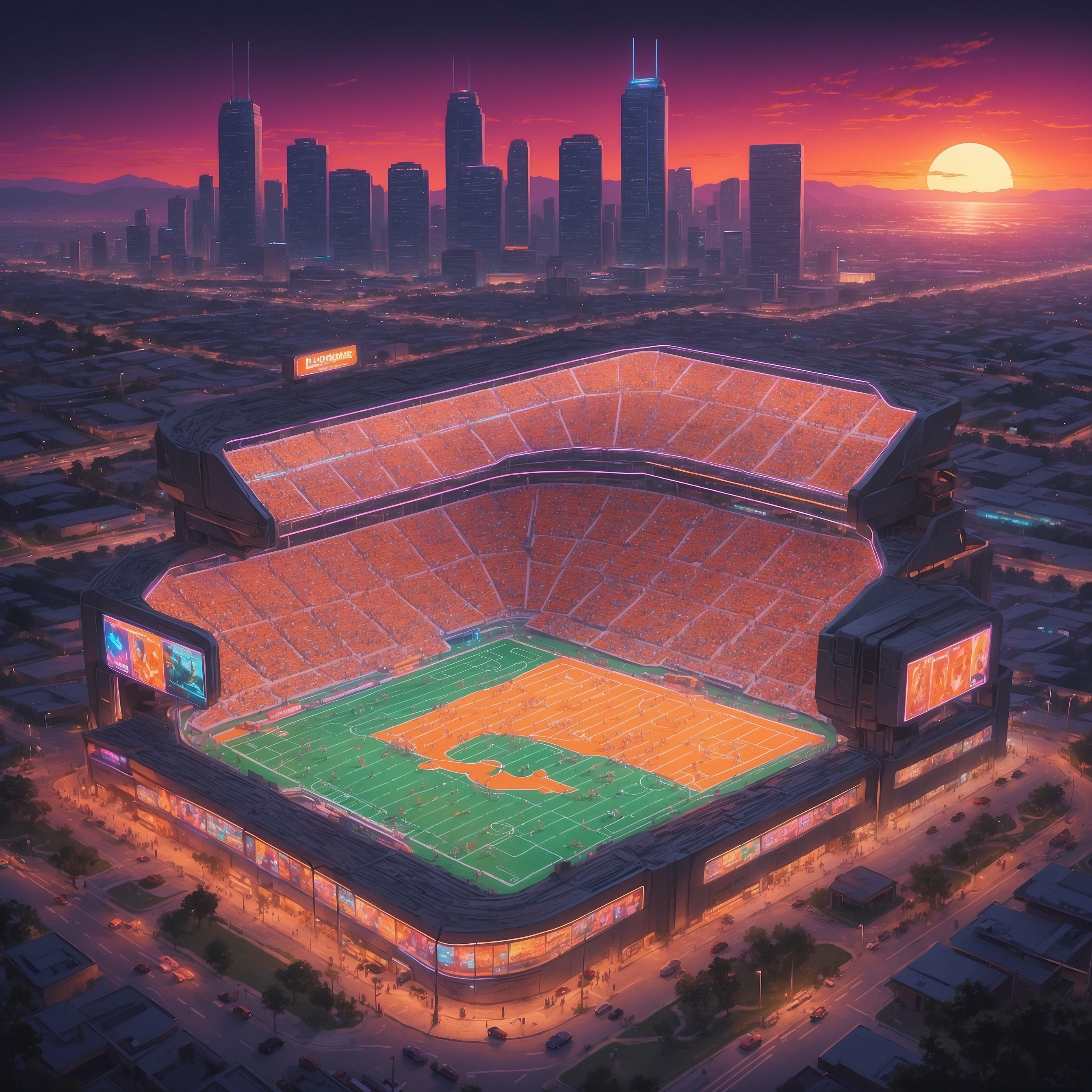 In Bold Display of Patriotism, Texas Longhorns Finally Reveal When and Where They’ll Face a Non-Texas Team - painting of Texas Longhorns football venue