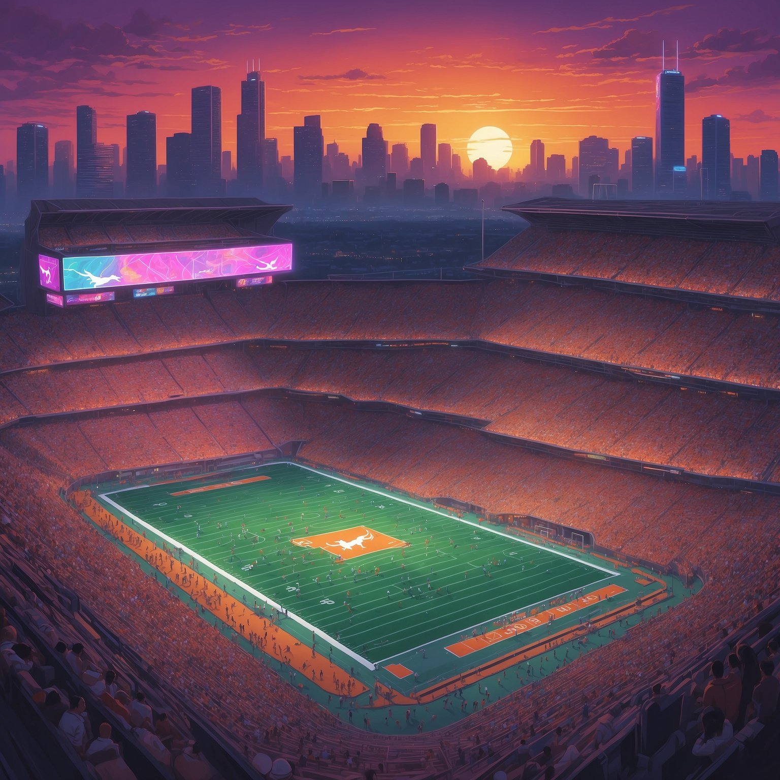 Johnny Manziel Declares Arch Manning So ‘Corny’ He Must Be From a Popcorn Dynasty - painting of Texas Longhorns football venue