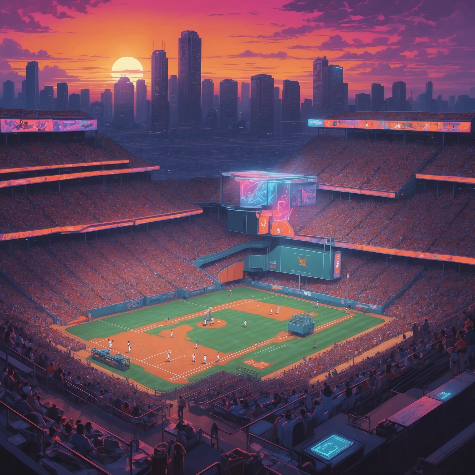 Longhorn Pitching Staff Quietly Arrests Texas Tech Bats for “Unlicensed Swinging” During Fall Ball - painting of Texas Longhorns Baseball venue