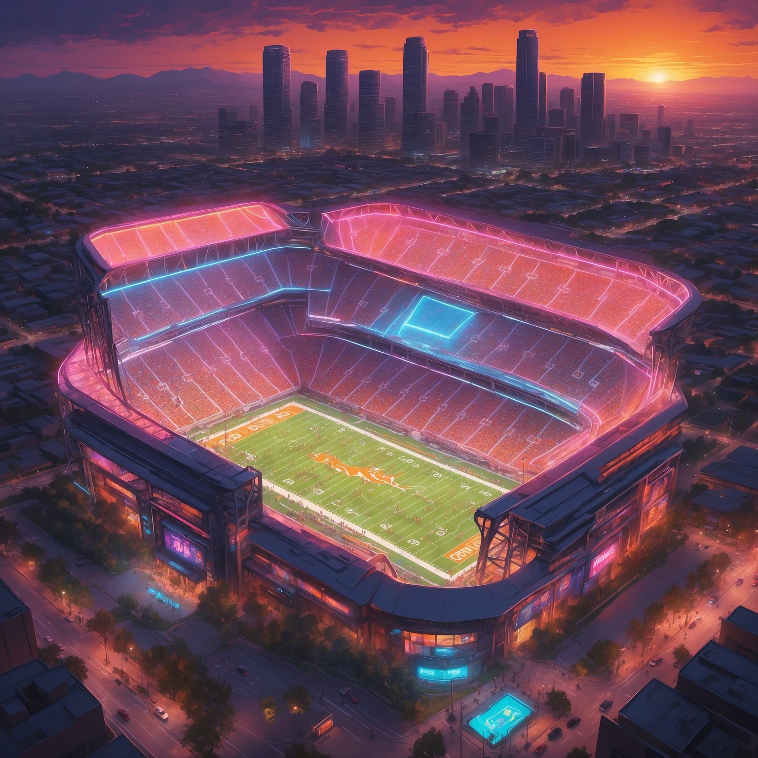 Longhorns Turn Bye Week Into Mandatory Olympic Sport, Gators and Bulldogs Request Participation Trophies - painting of Texas Longhorns Football venue