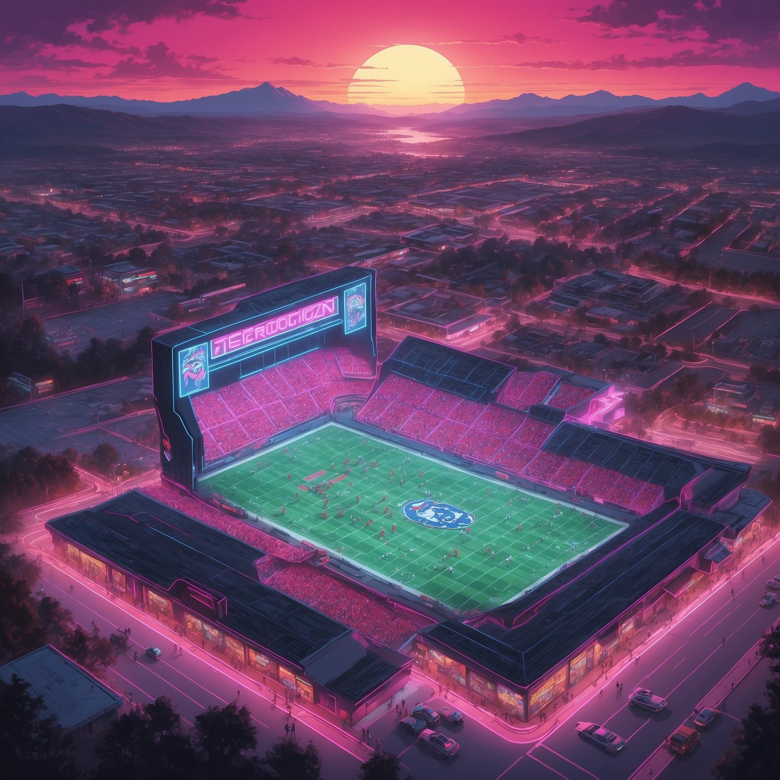 Miami’s Carson Beck Insists He Never Meant to Leave Georgia—Even Though He Obviously Packed His Bags - painting of Georgia Bulldogs football venue