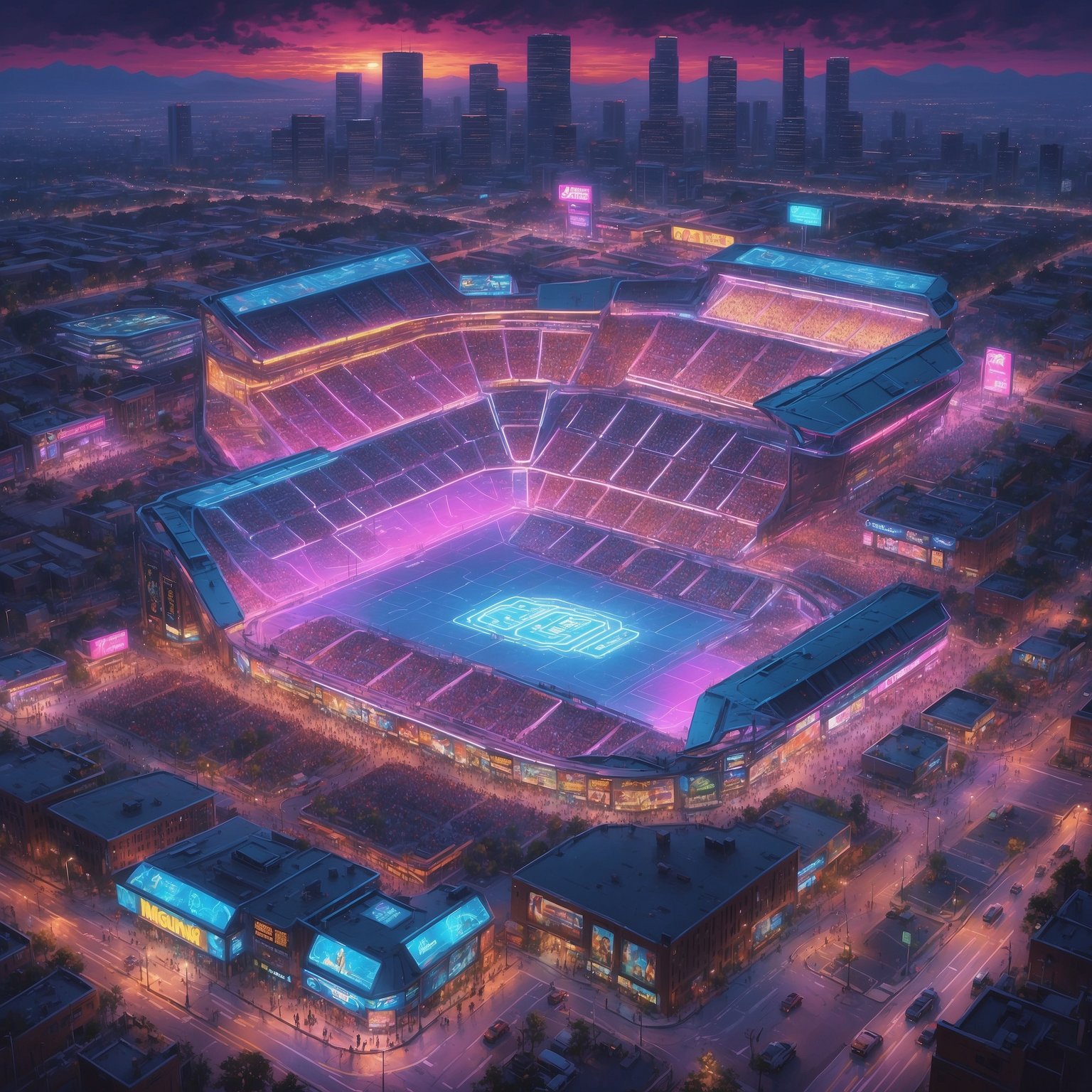Michigan Football Announces New “Bring-Your-Own-Wrench” Rebuilding Plan After Recruiting Mishap - painting of Michigan Wolverines football venue