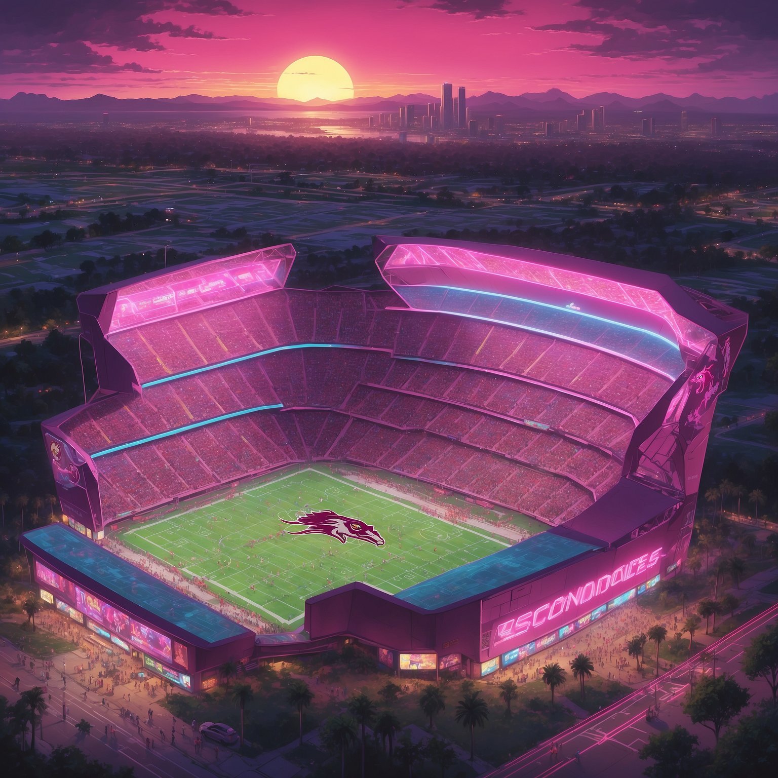 Mike Norvell’s Fiery Speech Turns Seminoles Into Monomaniacal Virginia-Obsessed Cult - painting of Florida State Seminoles football venue