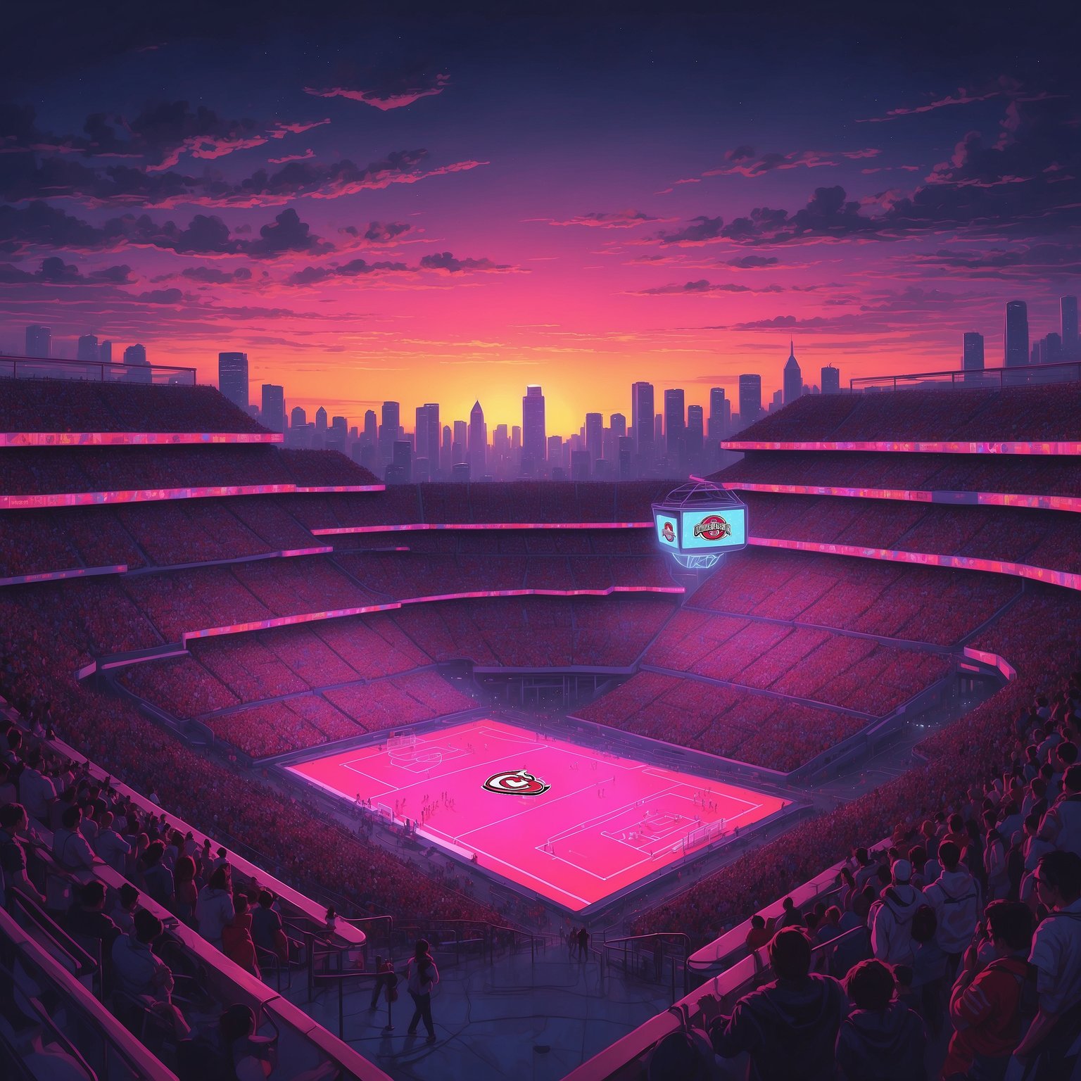 Ohio State Defensive End Accidentally Discovers Sacks, Sweeps Every Week 5 Award - painting of Ohio State Buckeyes football venue