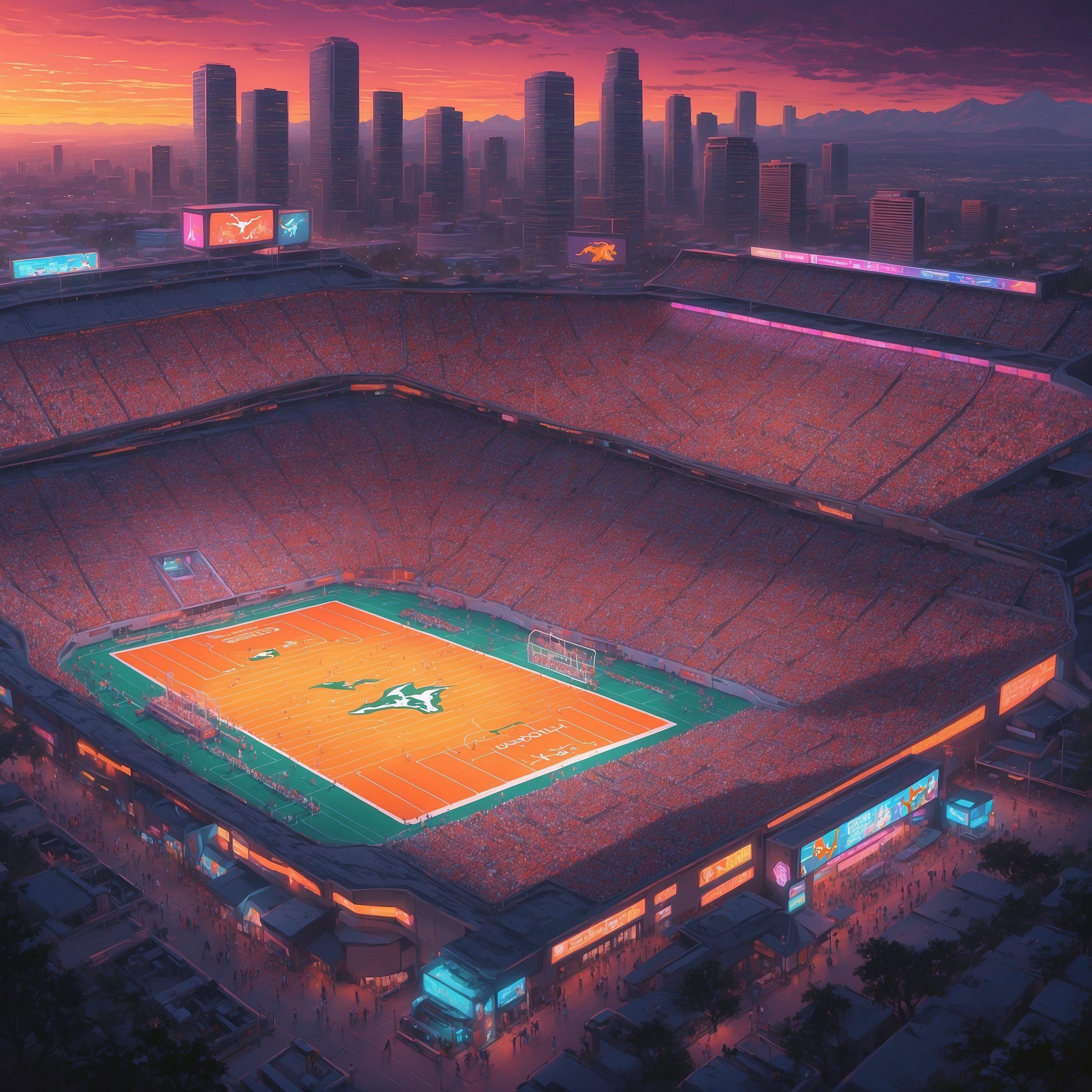 Oklahoma QB John Mateer Develops Sudden Burnt-Orange Allergy, Will Skip Red River Showdown - painting of Texas Longhorns football venue