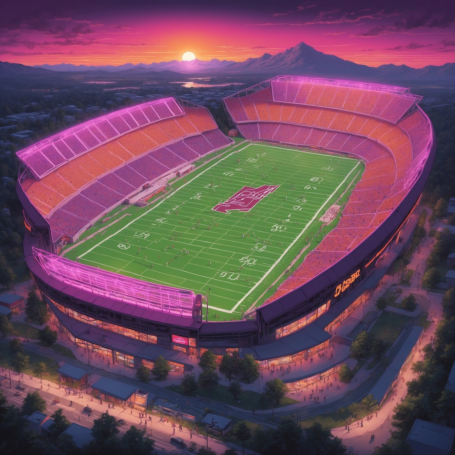 Overpaid Pundits Volunteer Wild Guesses for ACC Week 5, Sports Science Not Included - painting of Virginia Tech Hokies football venue