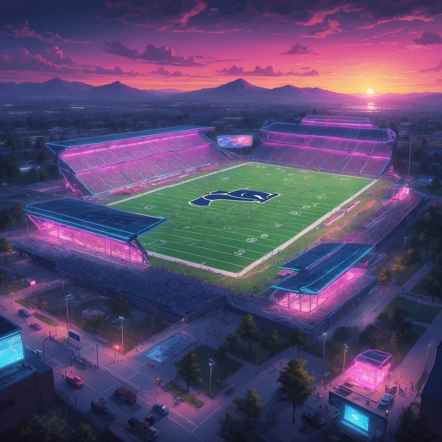 Penn State Hands Itself an F After Ducks Gobble Up Overtime Drama - painting of Penn State Nittany Lions football venue