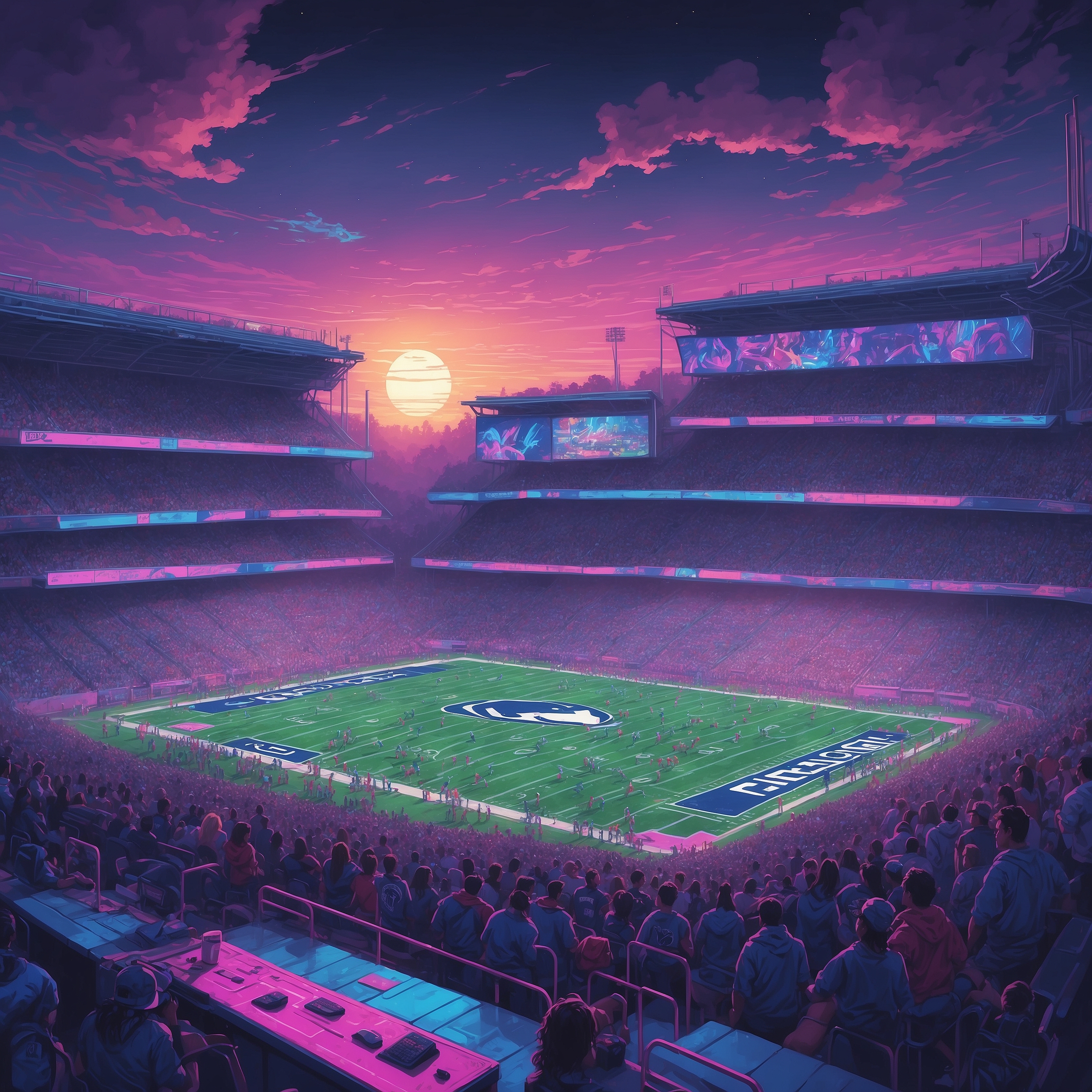 Penn State Launches ‘No-Color’ Challenge, Stadium Looks Like Giant Marshmallow - painting of Penn State Nittany Lions football venue
