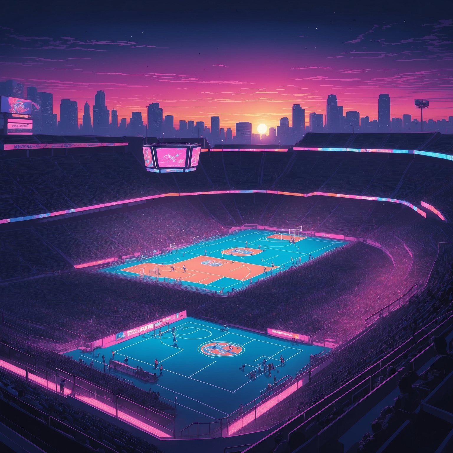 Penn State to Unveil ‘Most Exciting Player in College Hockey,’ Promises to Upgrade Stadium Ambulance Service - painting of Penn State Nittany Lions hockey venue