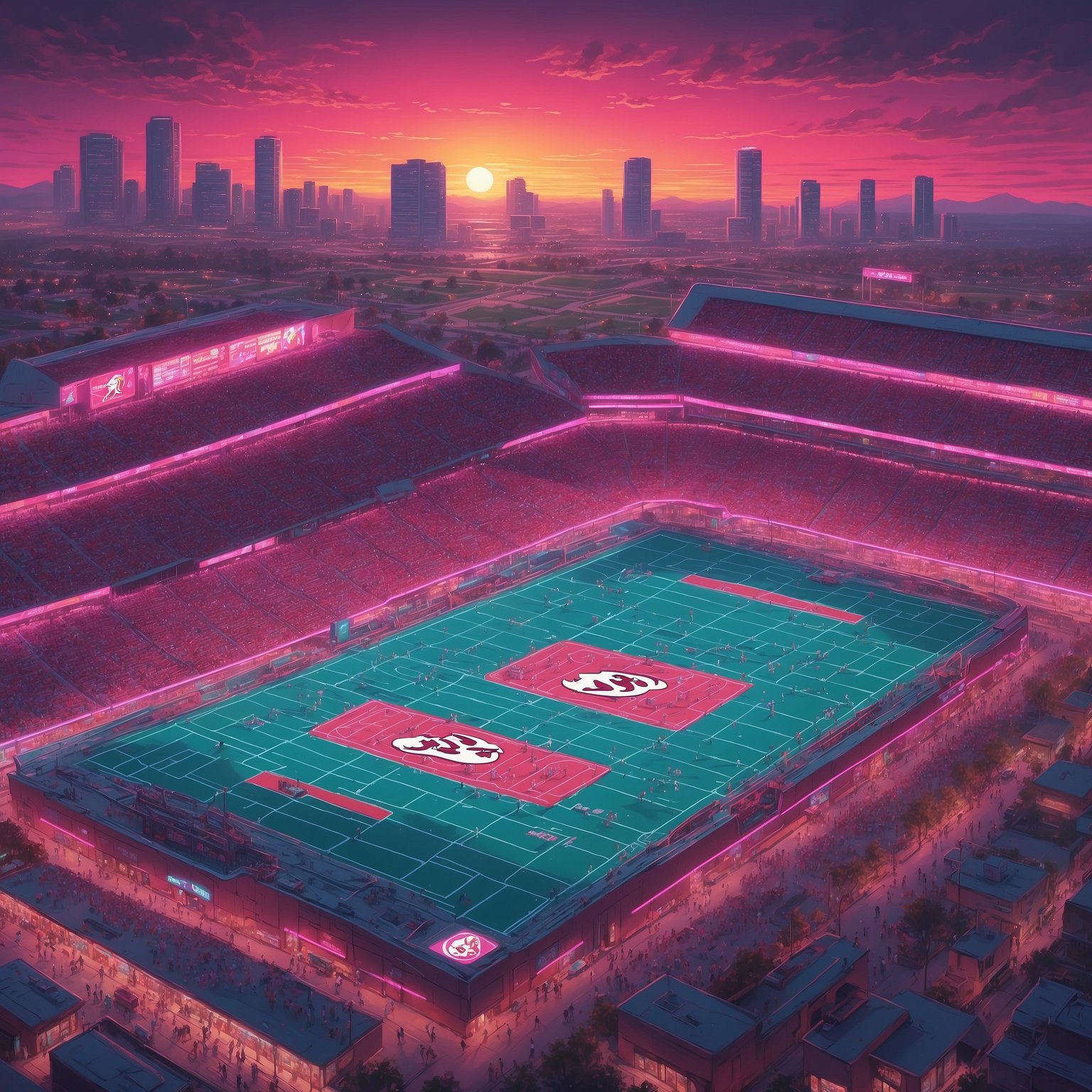 Satirical Title: Kirby Smart’s Post-Loss Address Turns into Ode to Alabama Football Prowess - painting of Alabama Crimson Tide football venue