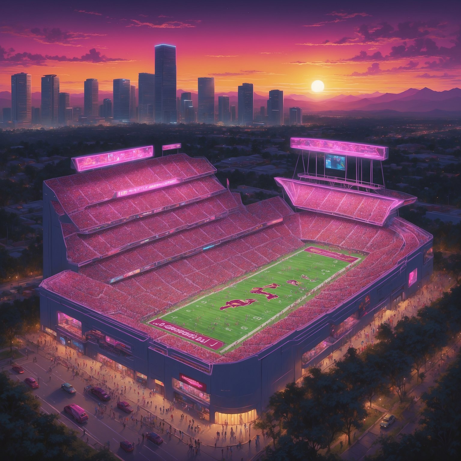 Seminoles to Invade Virginia: Mandatory TV Channels, Odds, and Snack Protocols Issued - painting of Florida State Seminoles college football venue