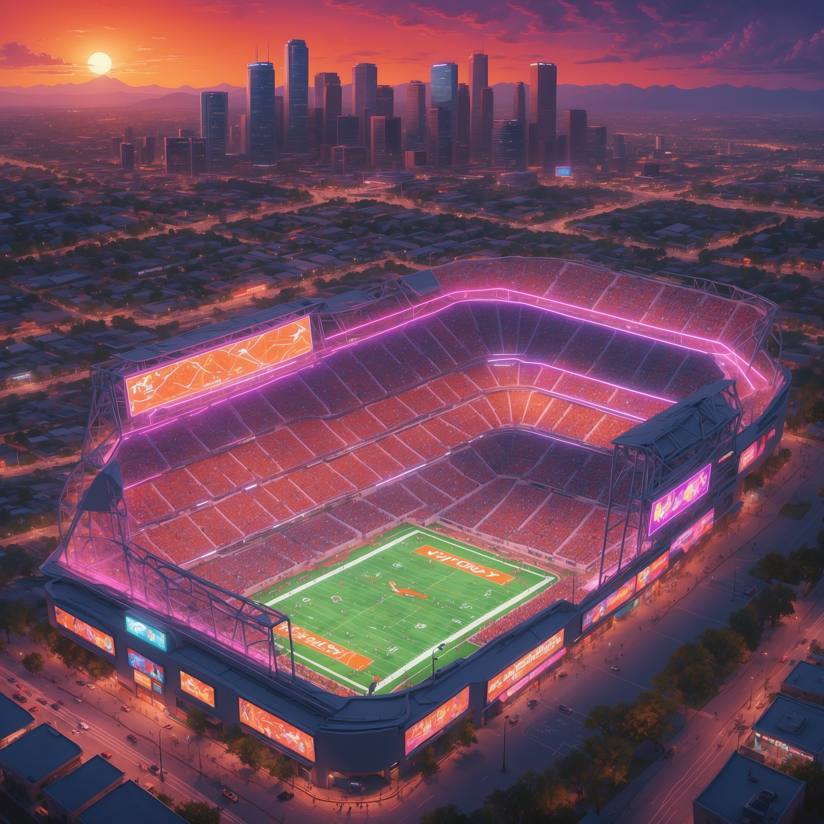 Steve Sarkisian Swears He’s Mentally Geared Up for Texas’ Schedule, Plans to Trade Sanity for Conference Wins - painting of Texas Longhorns football venue