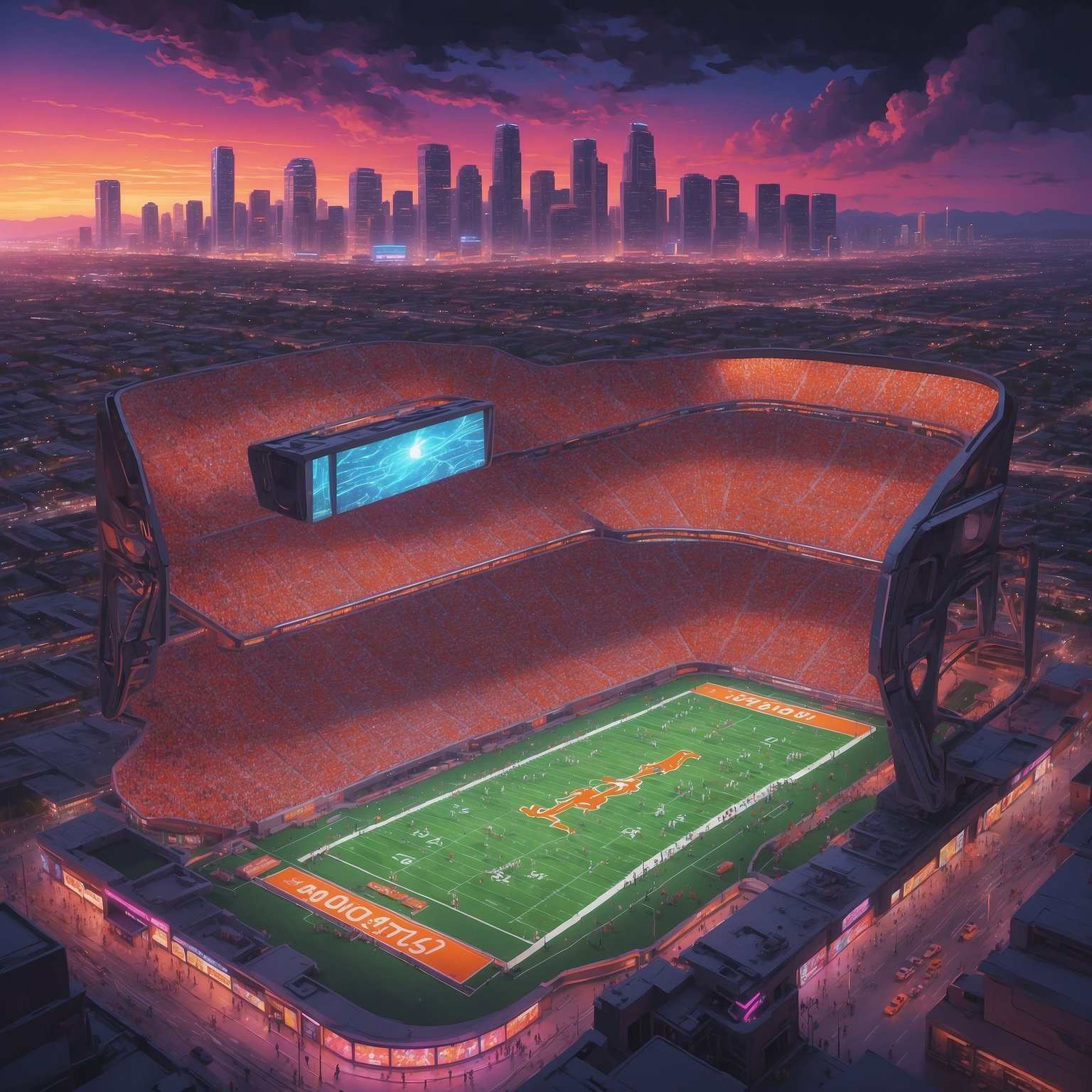 Texas Coach Announces Star Player’s “Questionable” Status with the Same Confidence He Picks His Fantasy Team - painting of Texas Longhorns football venue