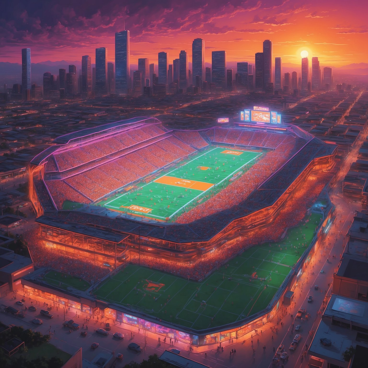 Texas Longhorns Officially Trademark Ryan Niblett as Their ‘Gadget Weapon’—Device Sold Separately - painting of Texas Longhorns football venue