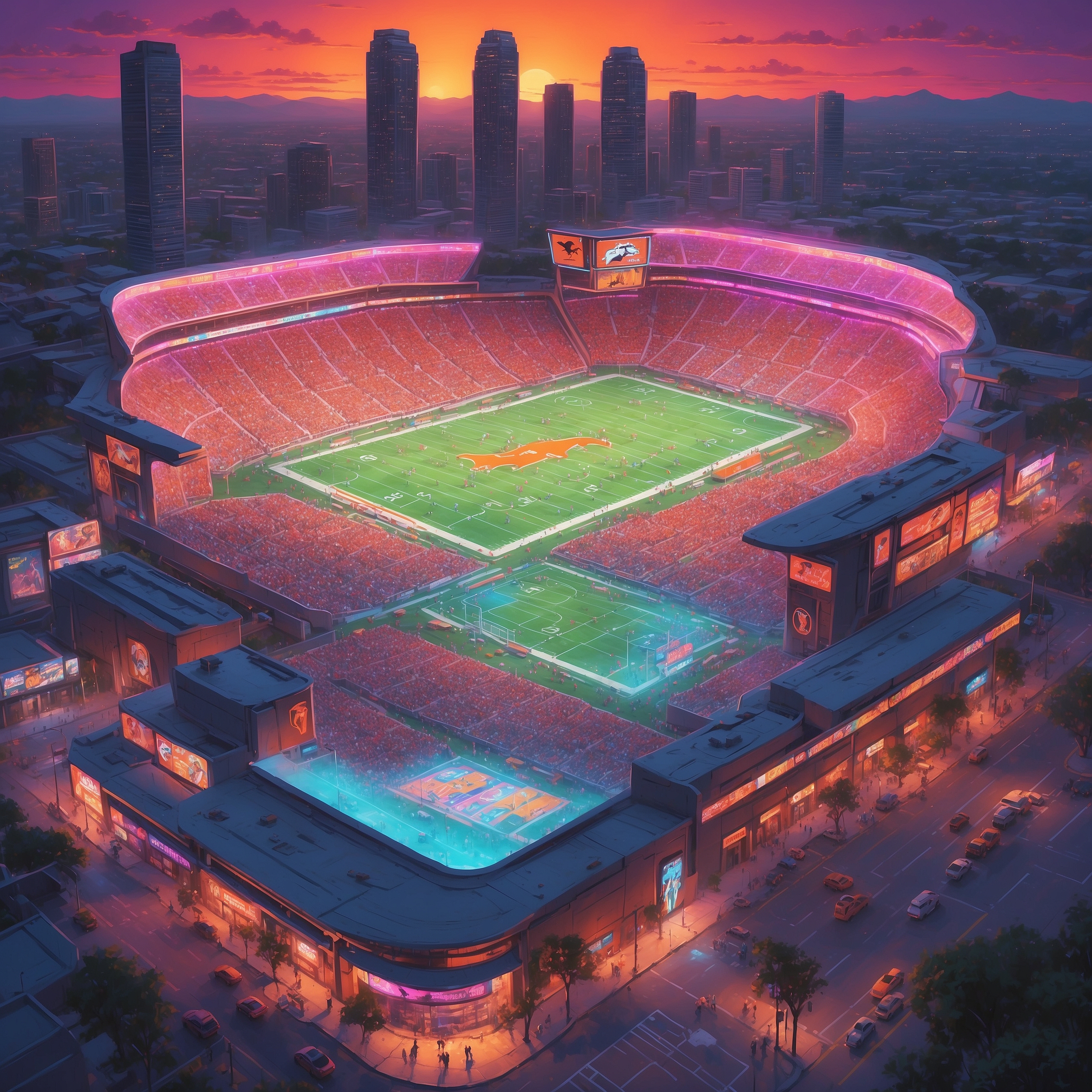 Texas Longhorns Release 2026 Schedule Featuring Half the SEC, Claiming It’s ‘Just a Casual Stomp’ - painting of Texas Longhorns football venue