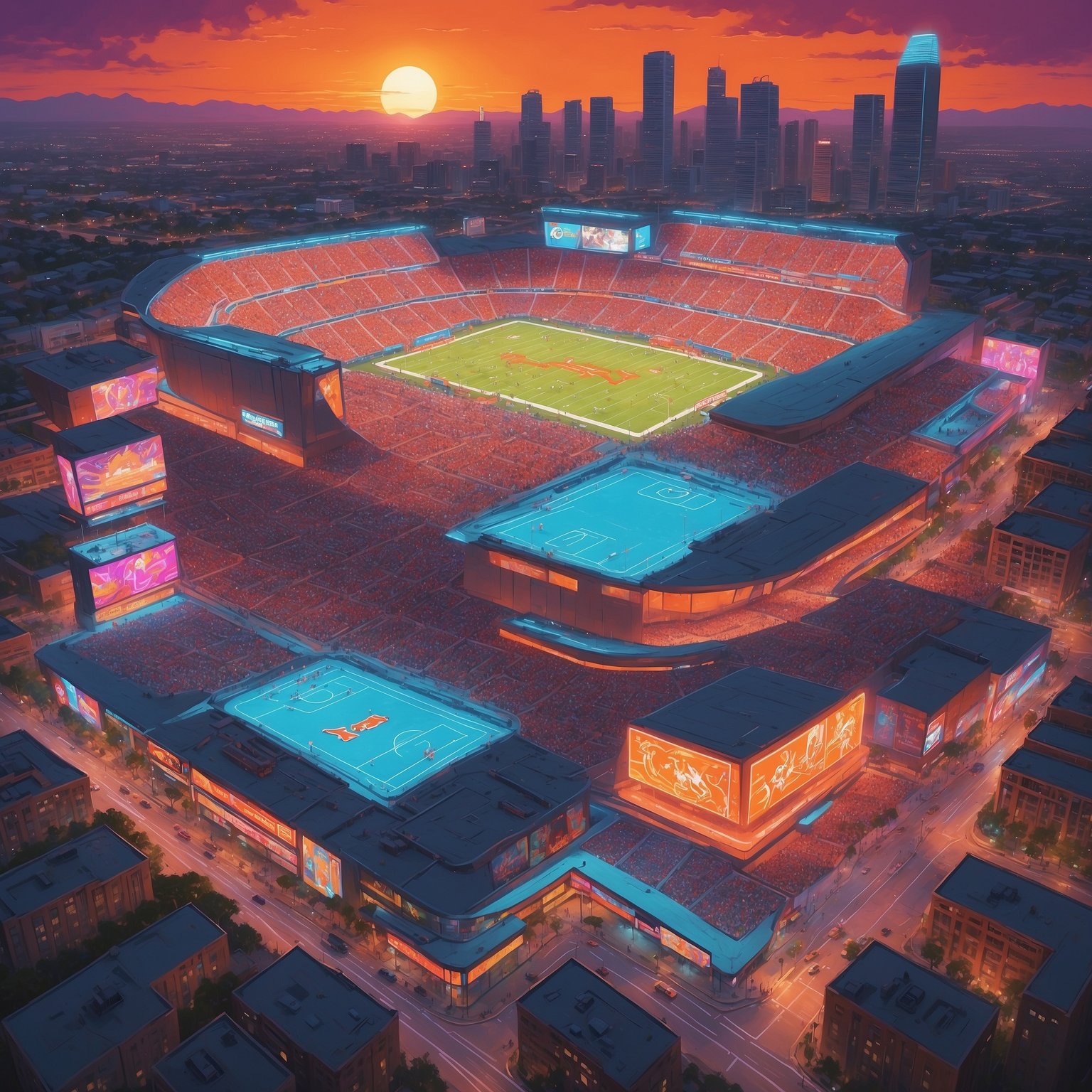 Texas Longhorns to Adopt Clemson’s Orphaned Recruit in Heartwarming Display - painting of Texas Longhorns football venue