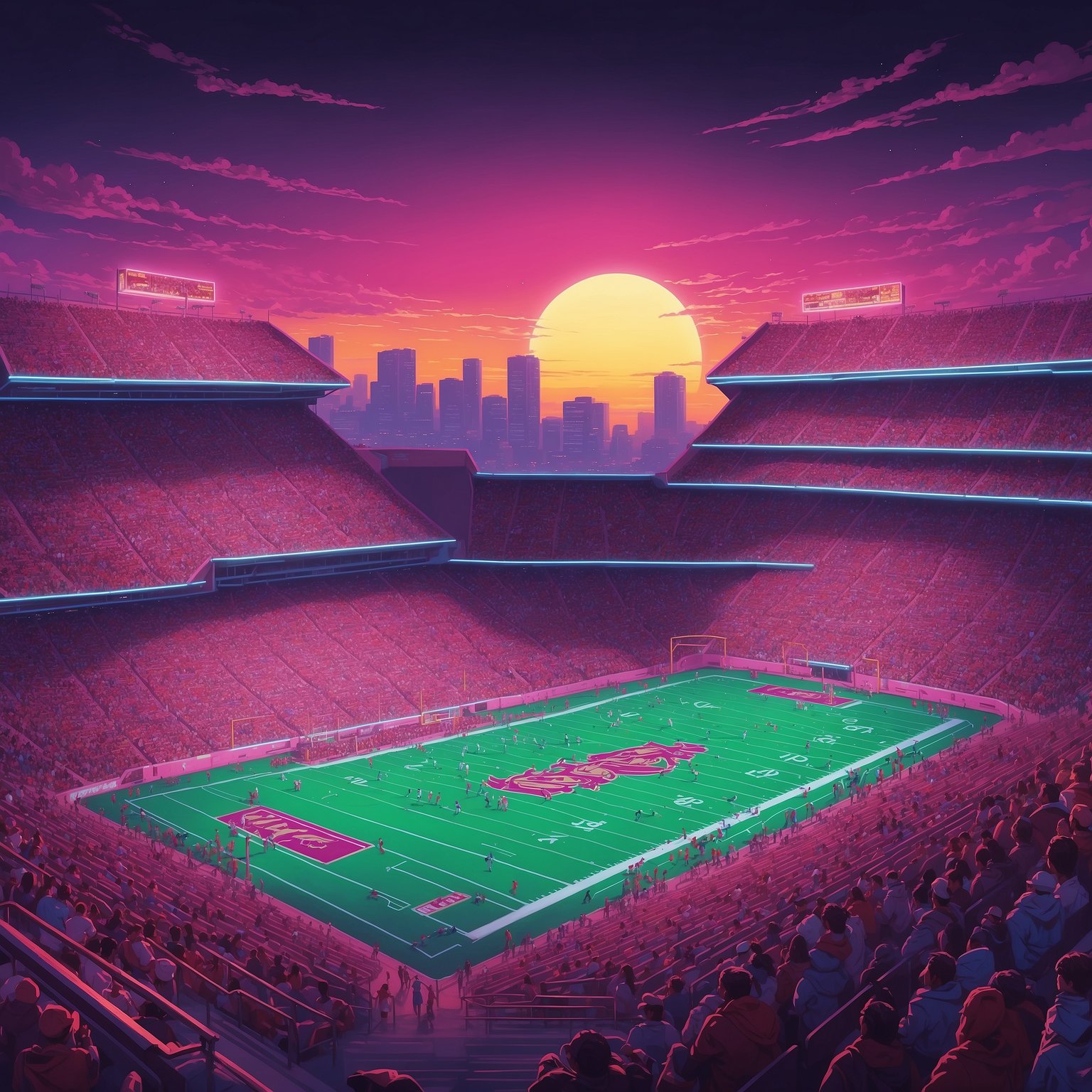 Tony Elliott Shocked to Discover FSU Seminoles Can Actually Football - painting of Florida State Seminoles football venue