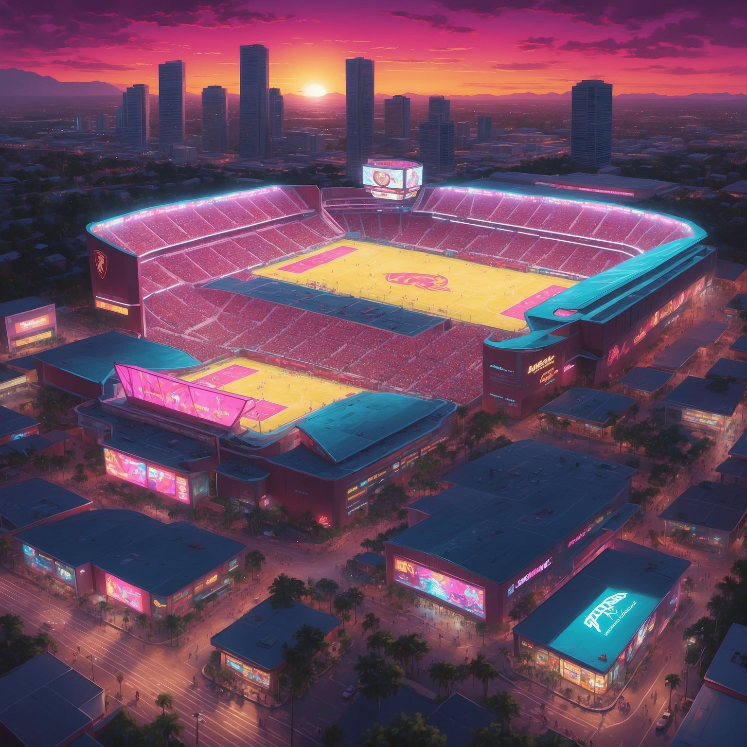 Virginia Cavaliers Confident Their Mid-90s Fashion Renaissance Will Overshadow FSU’s Football Talent - painting of Florida State Seminoles football venue
