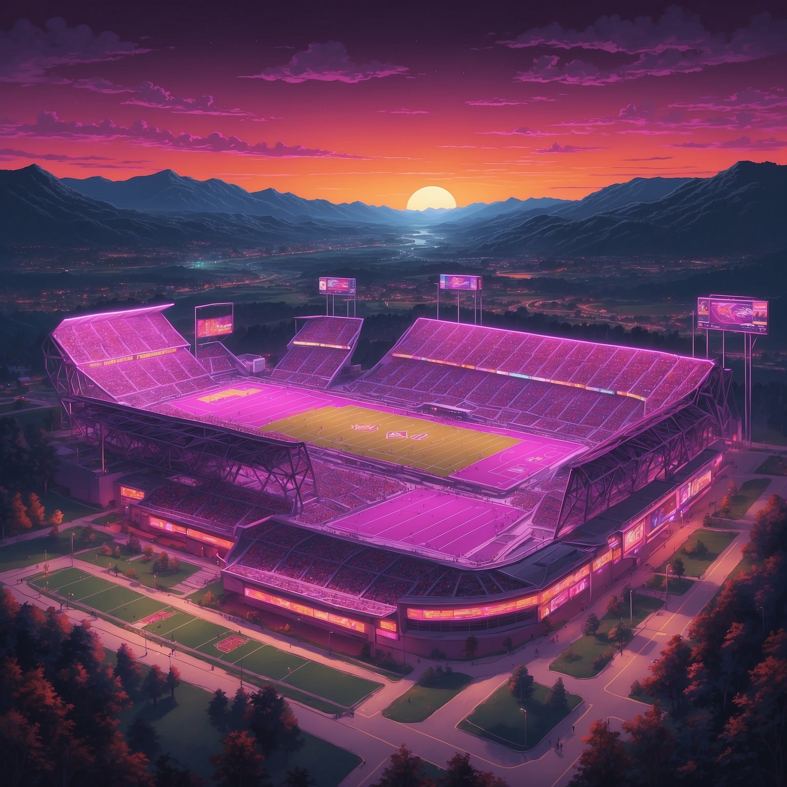 Virginia Tech Declares Week 5 a ‘Restart Button’ Because Apparently Seasons Are Too Linear - painting of Virginia Tech Hokies football venue